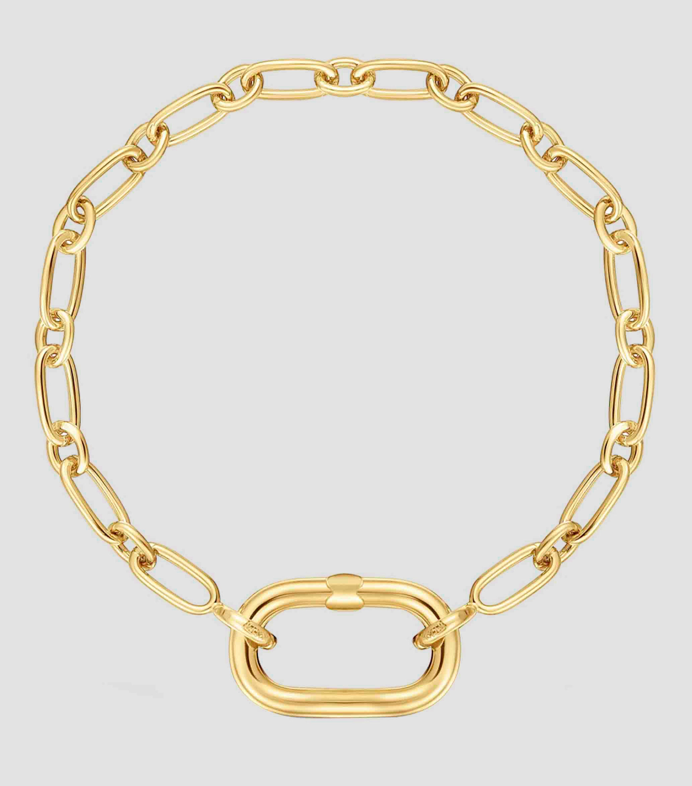Pulsera en plata Hold Oval Unisex