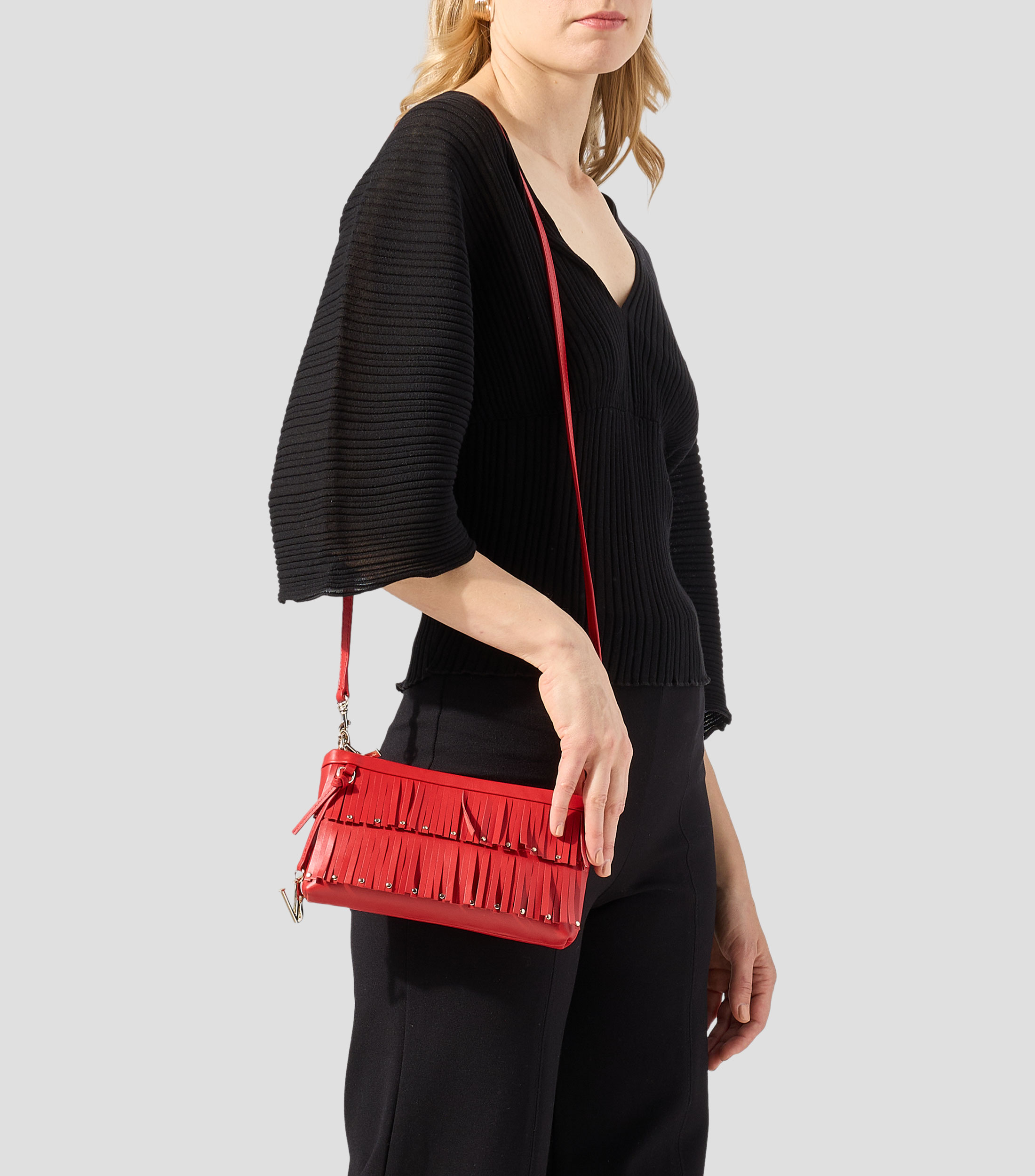 Bolsa mini crossbody roja en piel Chloe fantasía Mujer