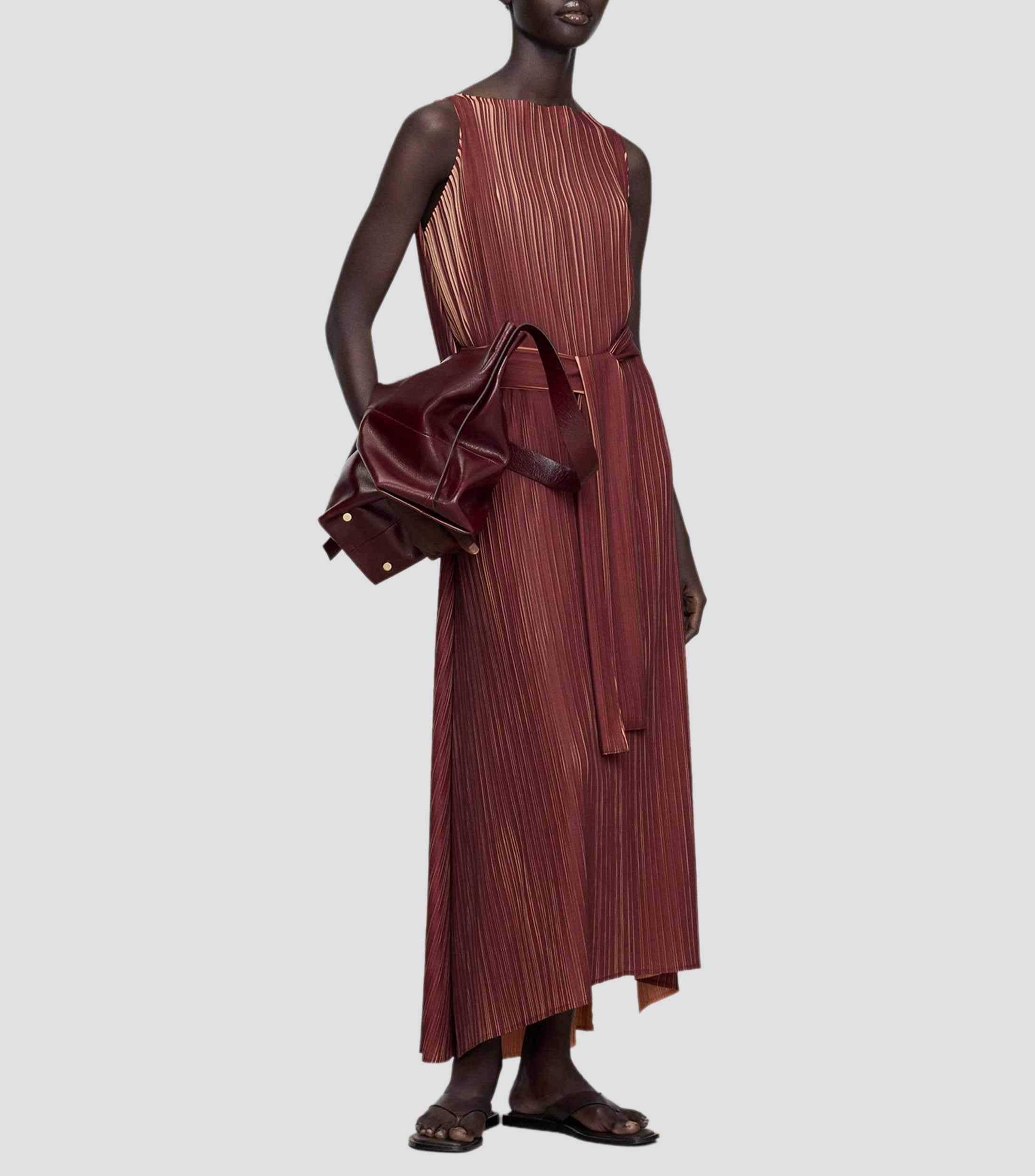 Vestido de fiesta largo liso Mujer