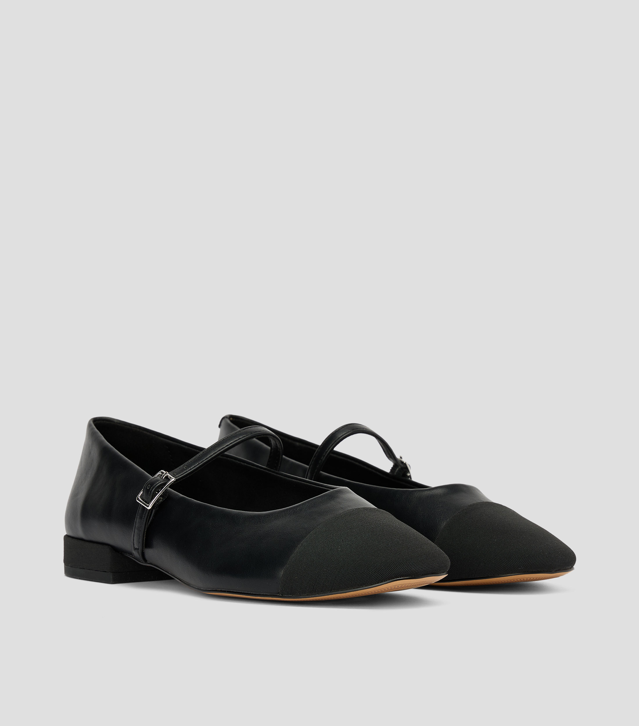 Flats Haoinia tacón bajo ancho lisos Mujer
