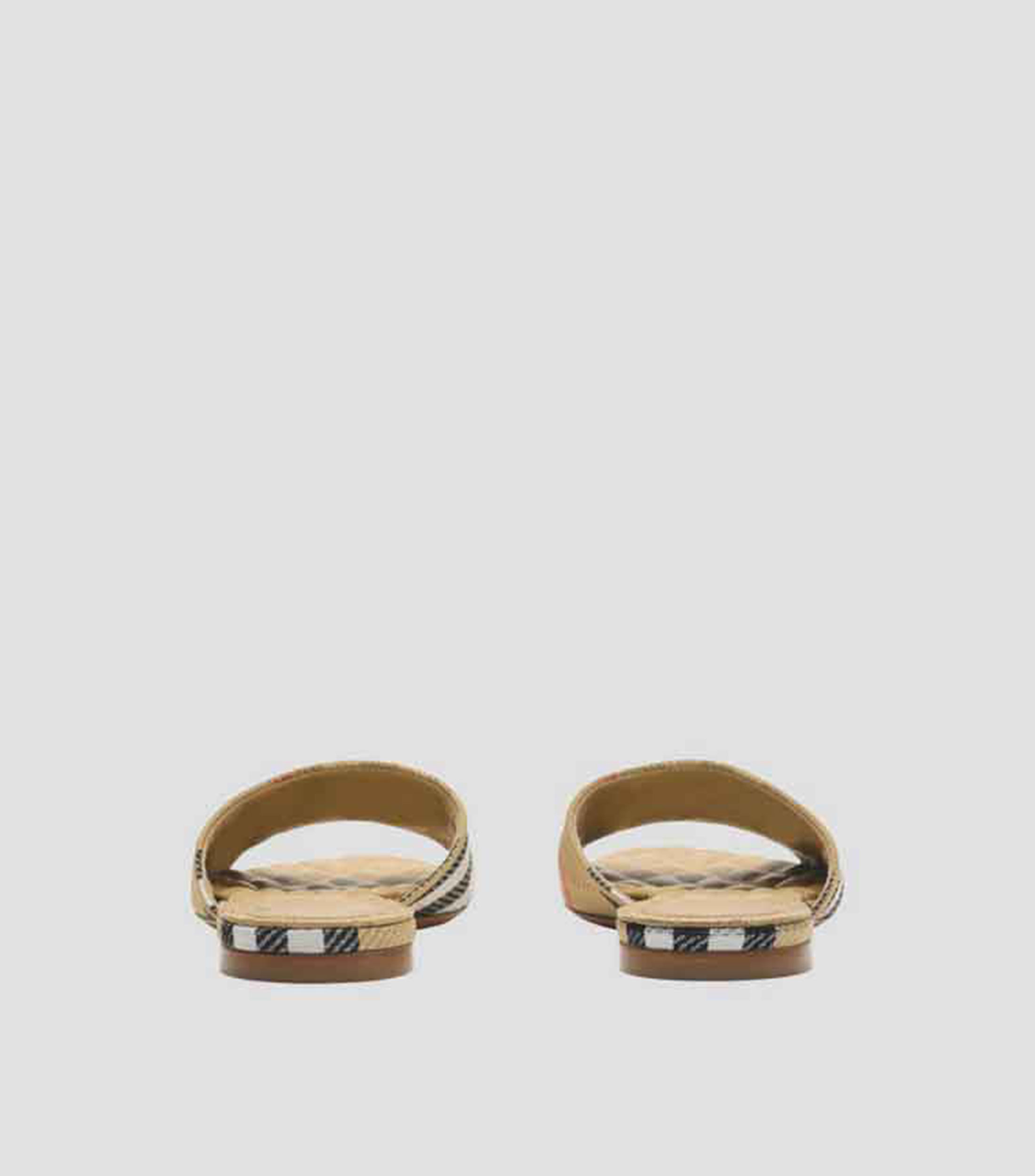 Sandalias planas cuadros Mujer