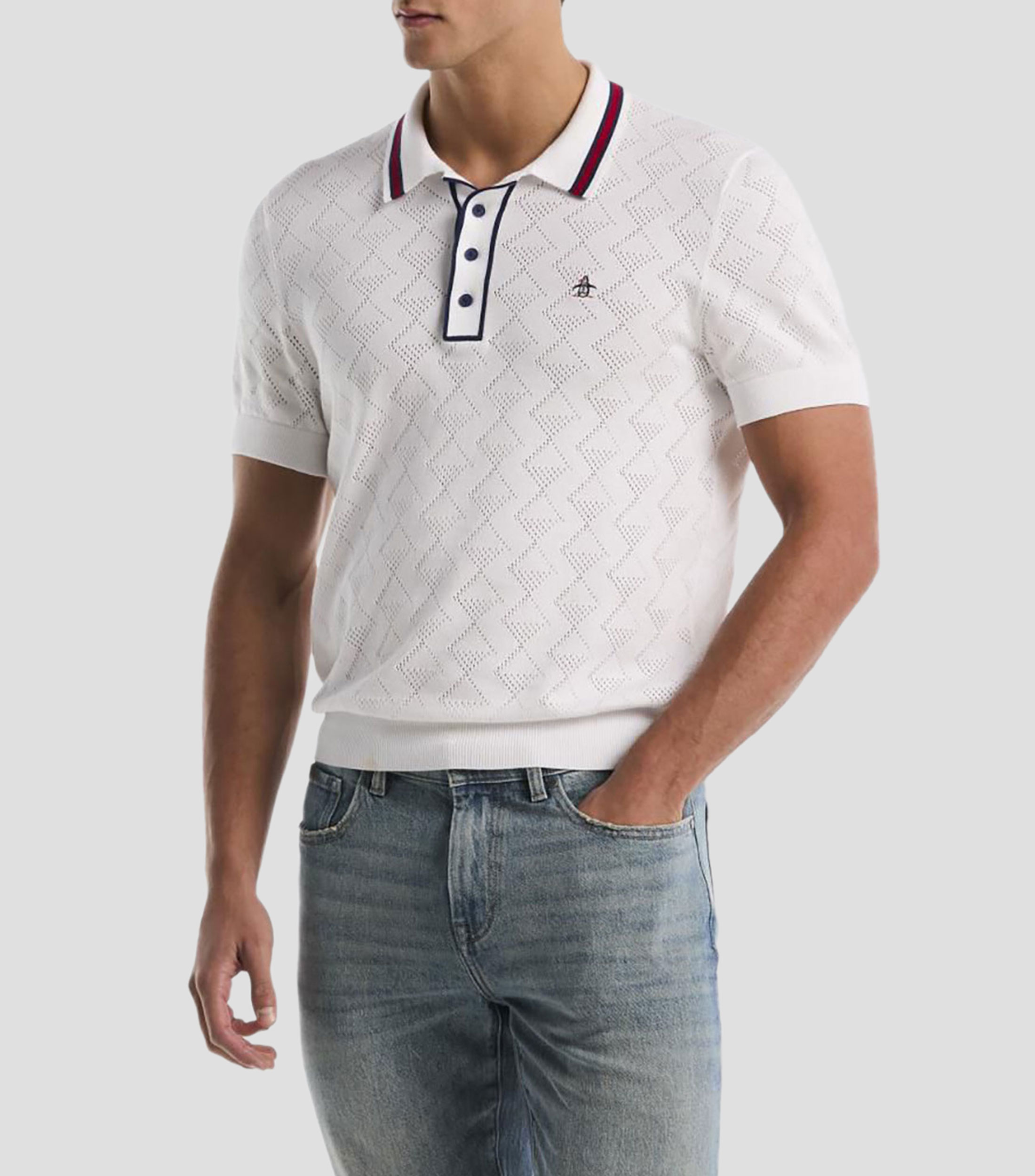 Playera tipo polo manga corta sólido Hombre