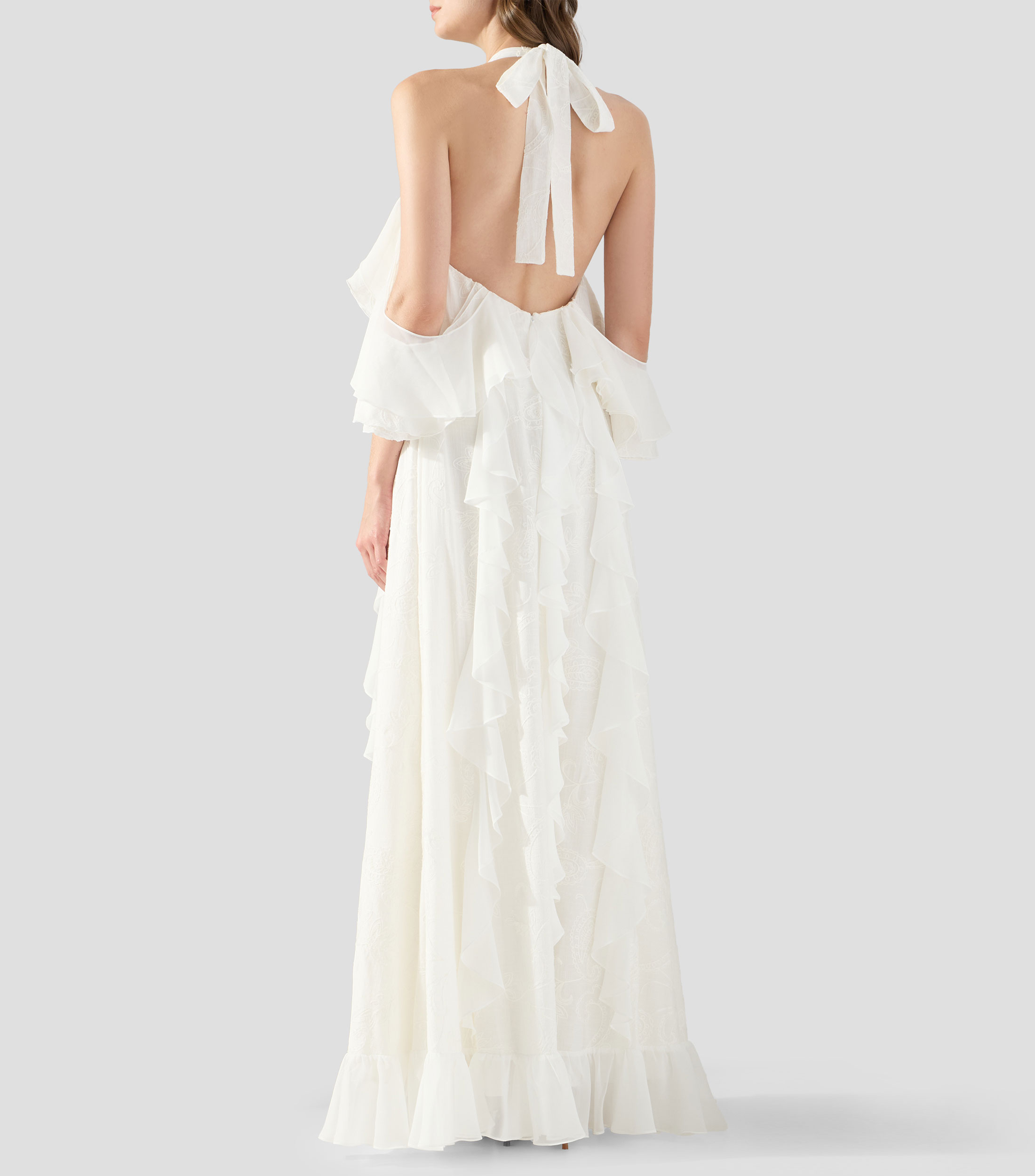 Vestido de fiesta largo liso Mujer