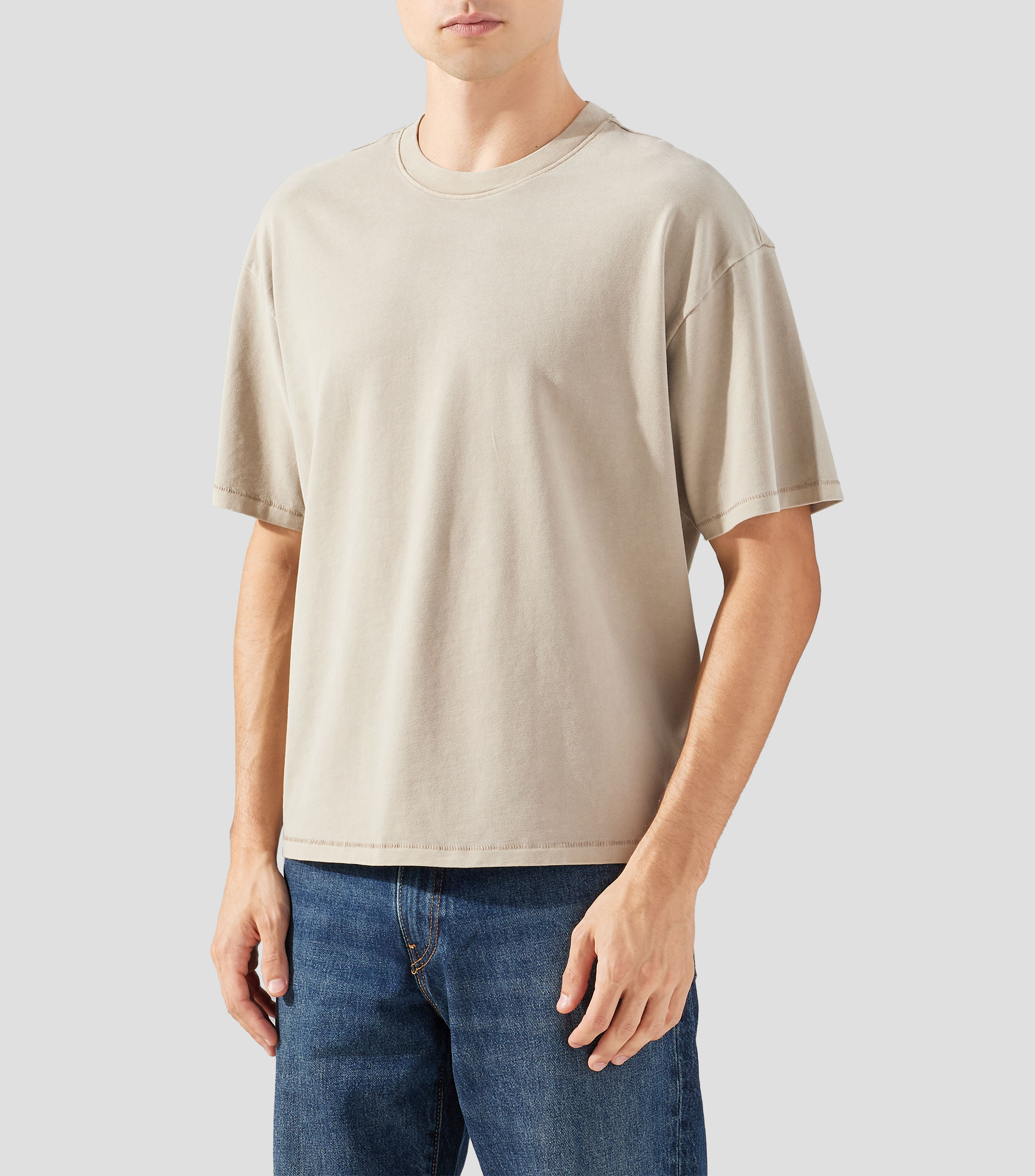 Playera cuello redondo manga corta lisa Hombre