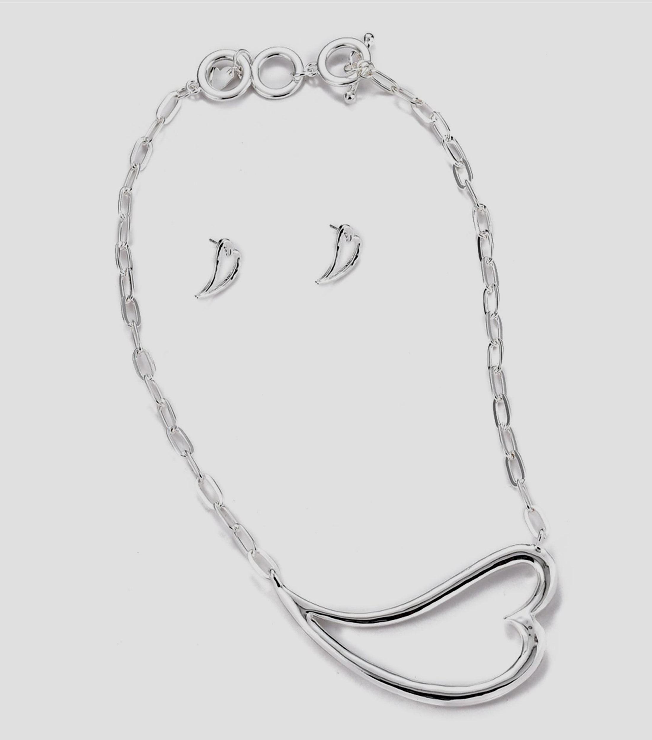Set collar y aretes Mujer