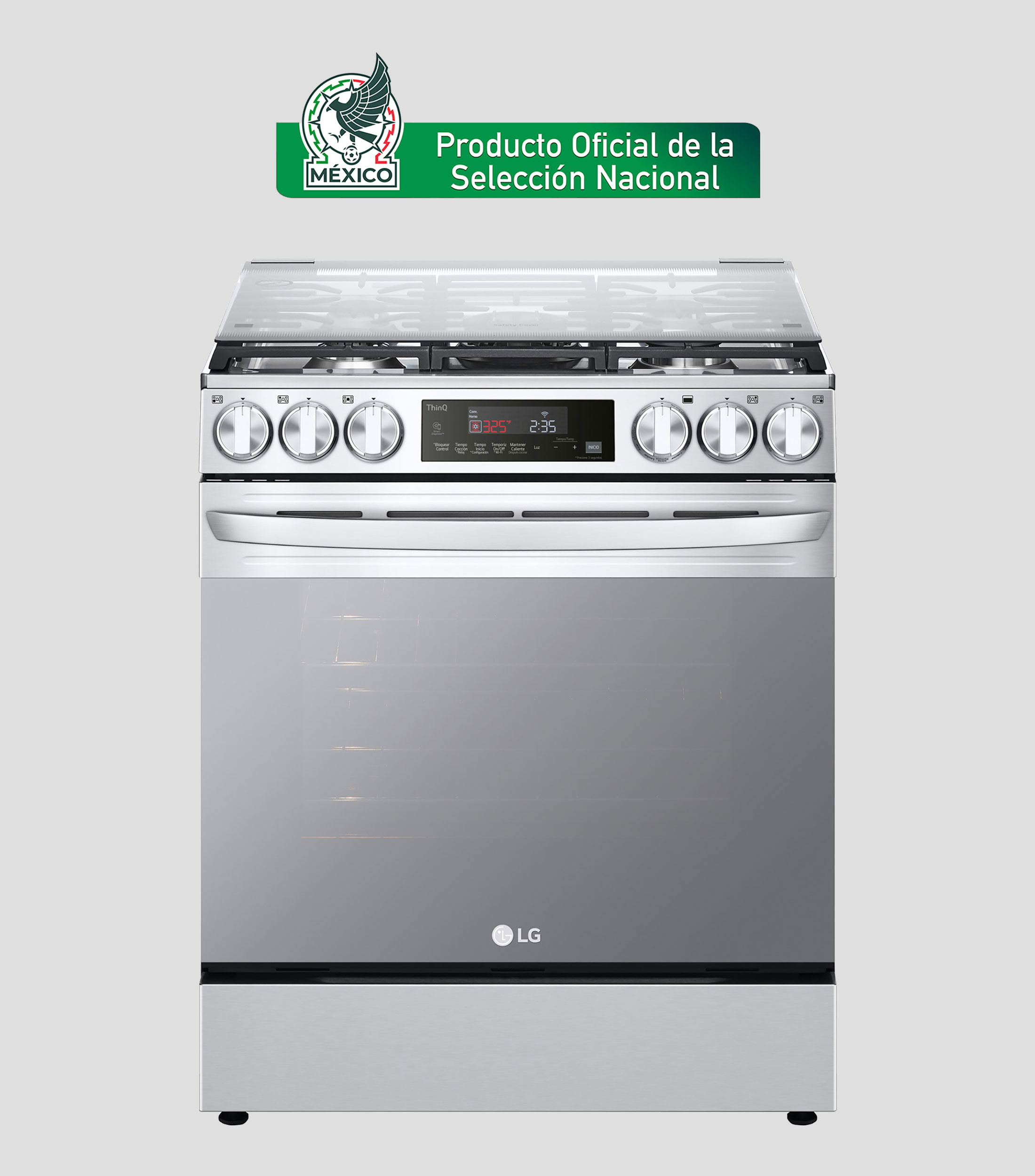 Estufa de Piso LRGL5845S a Gas LP con Freidora de Aire LGThinQ 30
