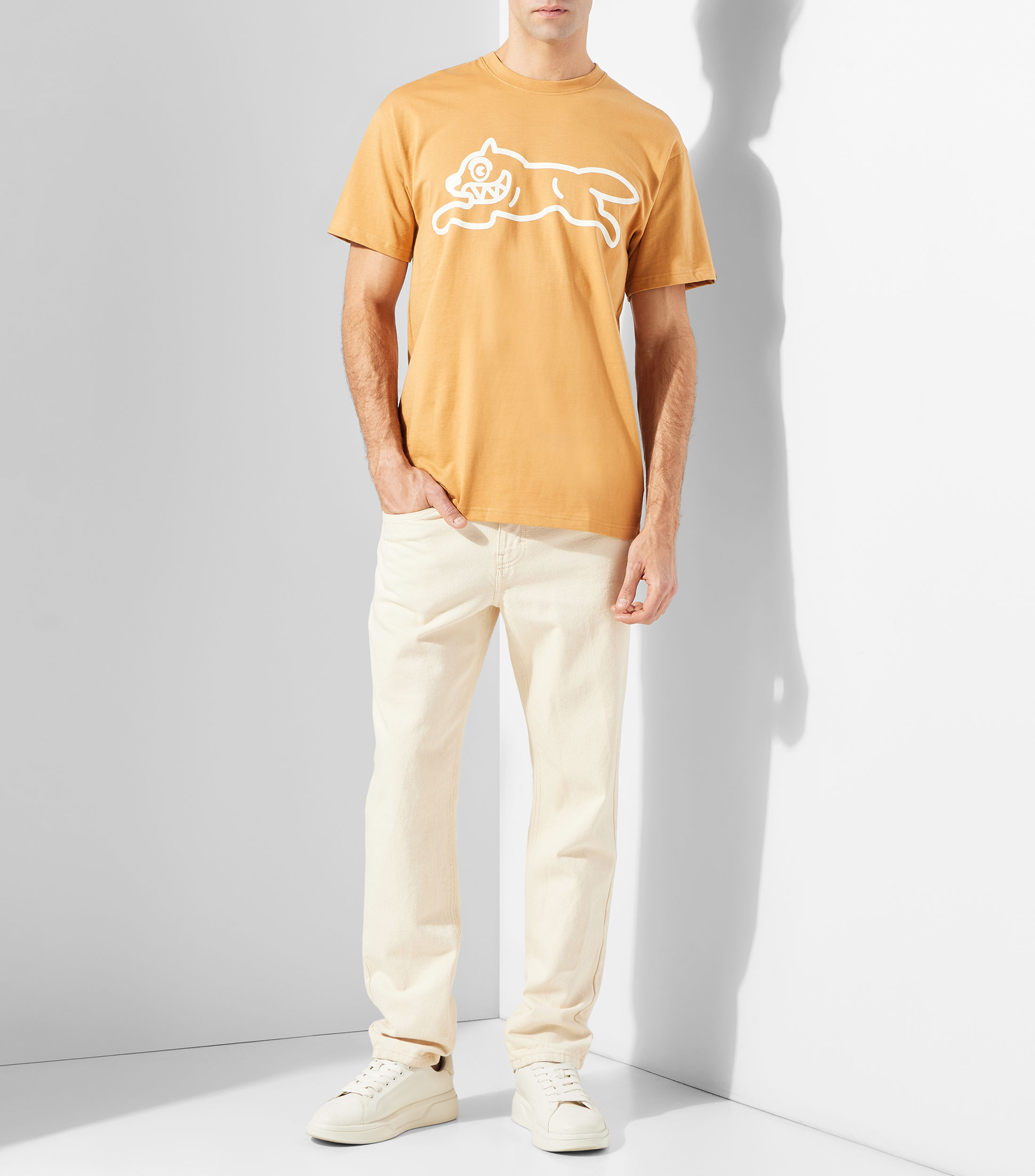 Playera cuello redondo manga corta estampada Hombre