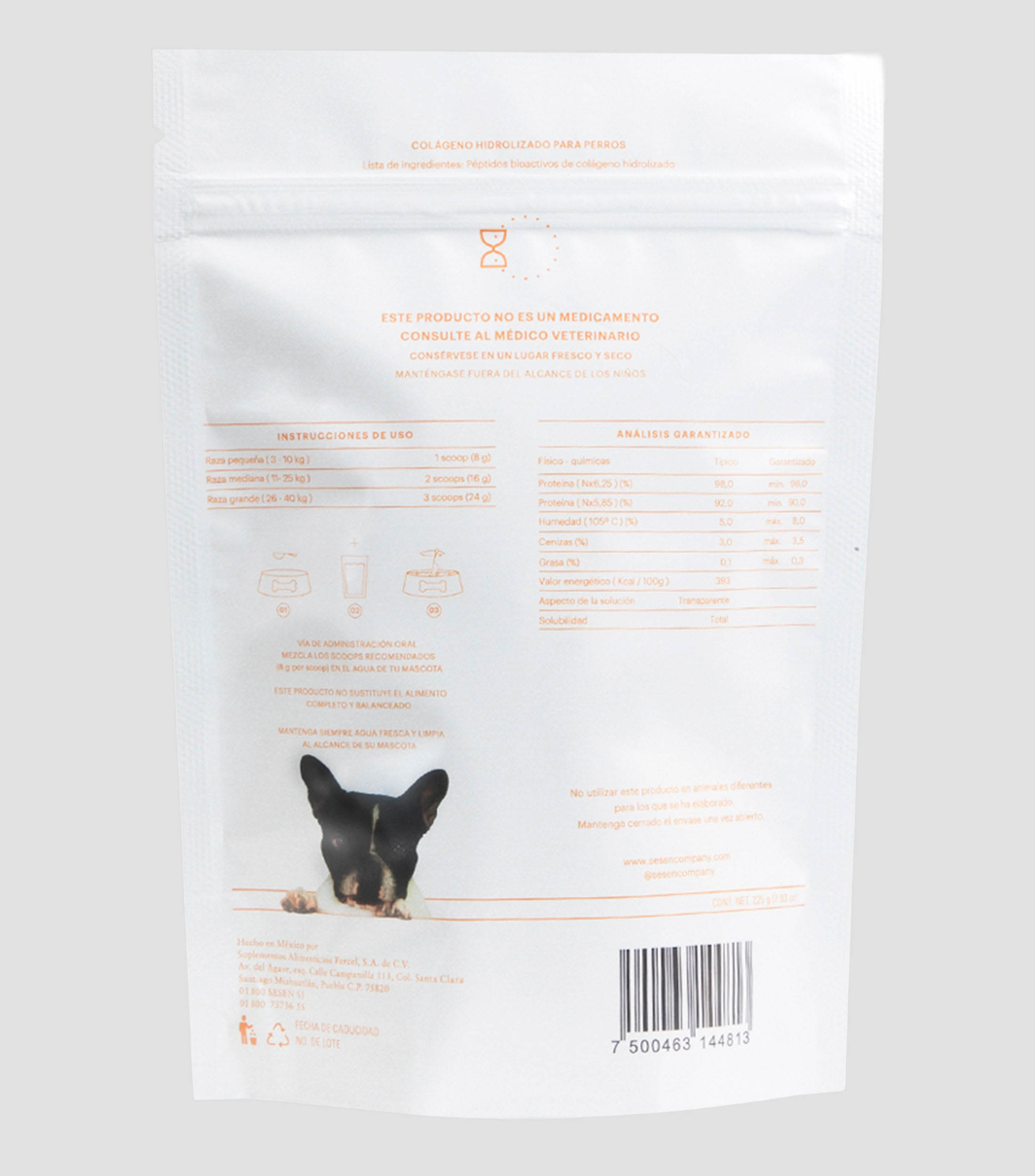 Colageno hidrolizado para Perros, 225 g