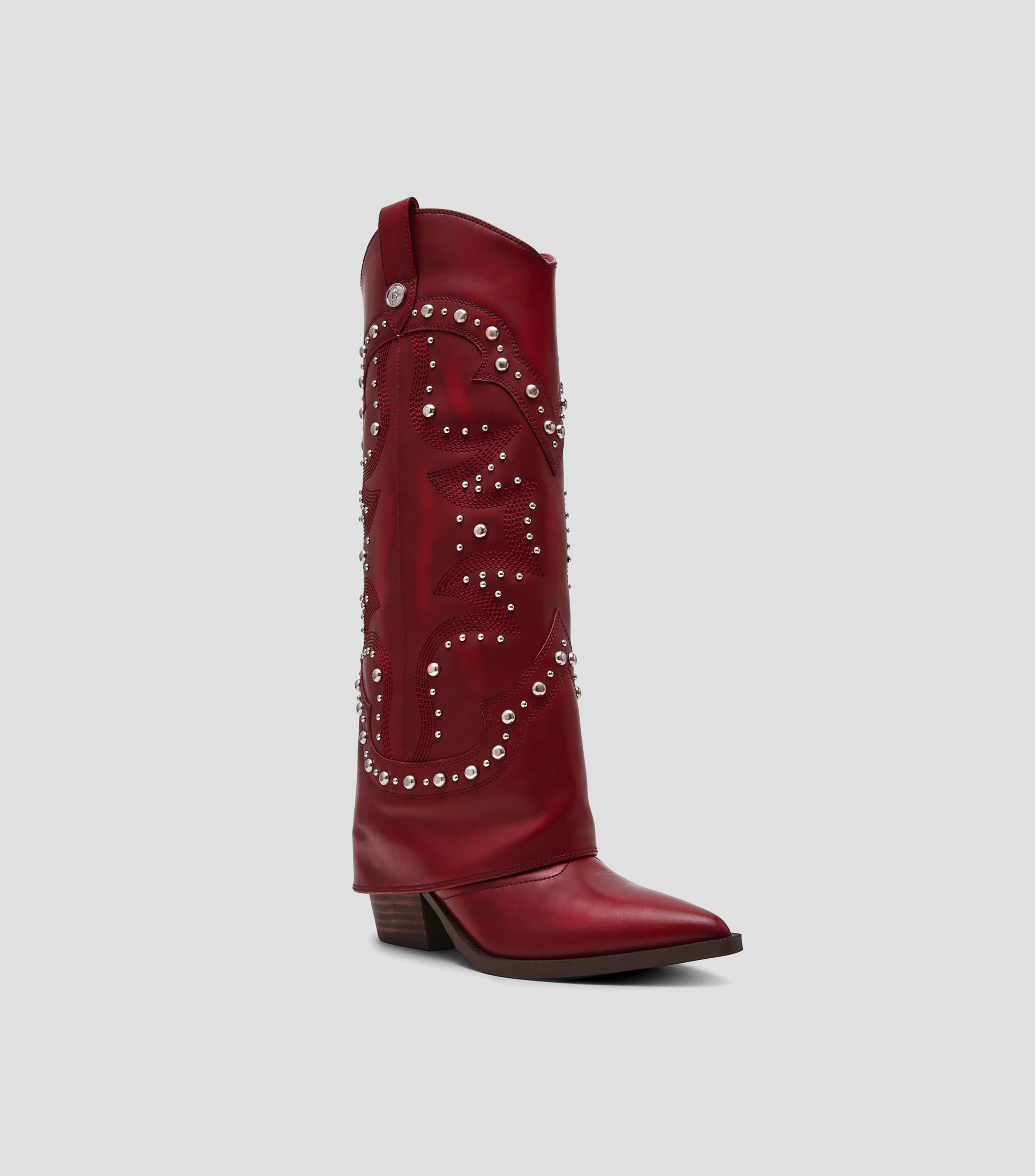 Botas vaqueras largas Stagecoach en piel con tacón medio y cuadrado Mujer