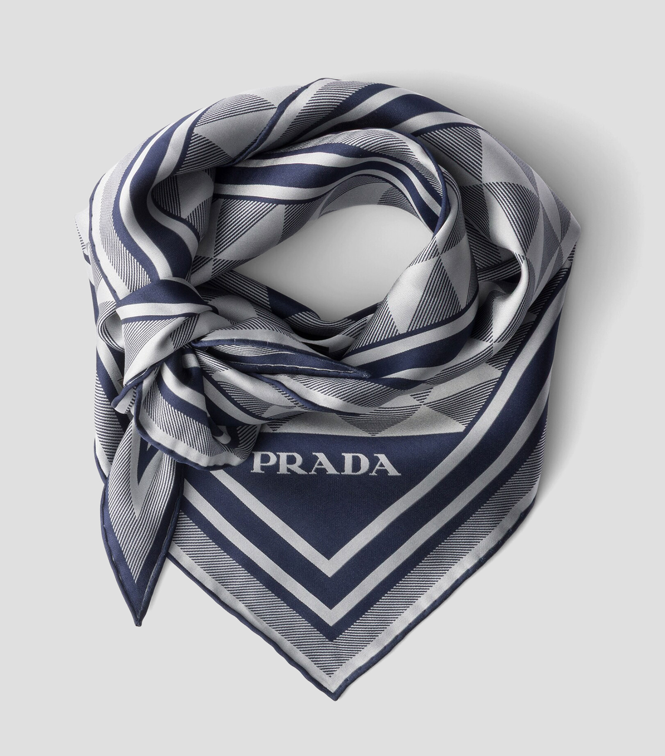 Pañuelo de seda con estampado Mujer