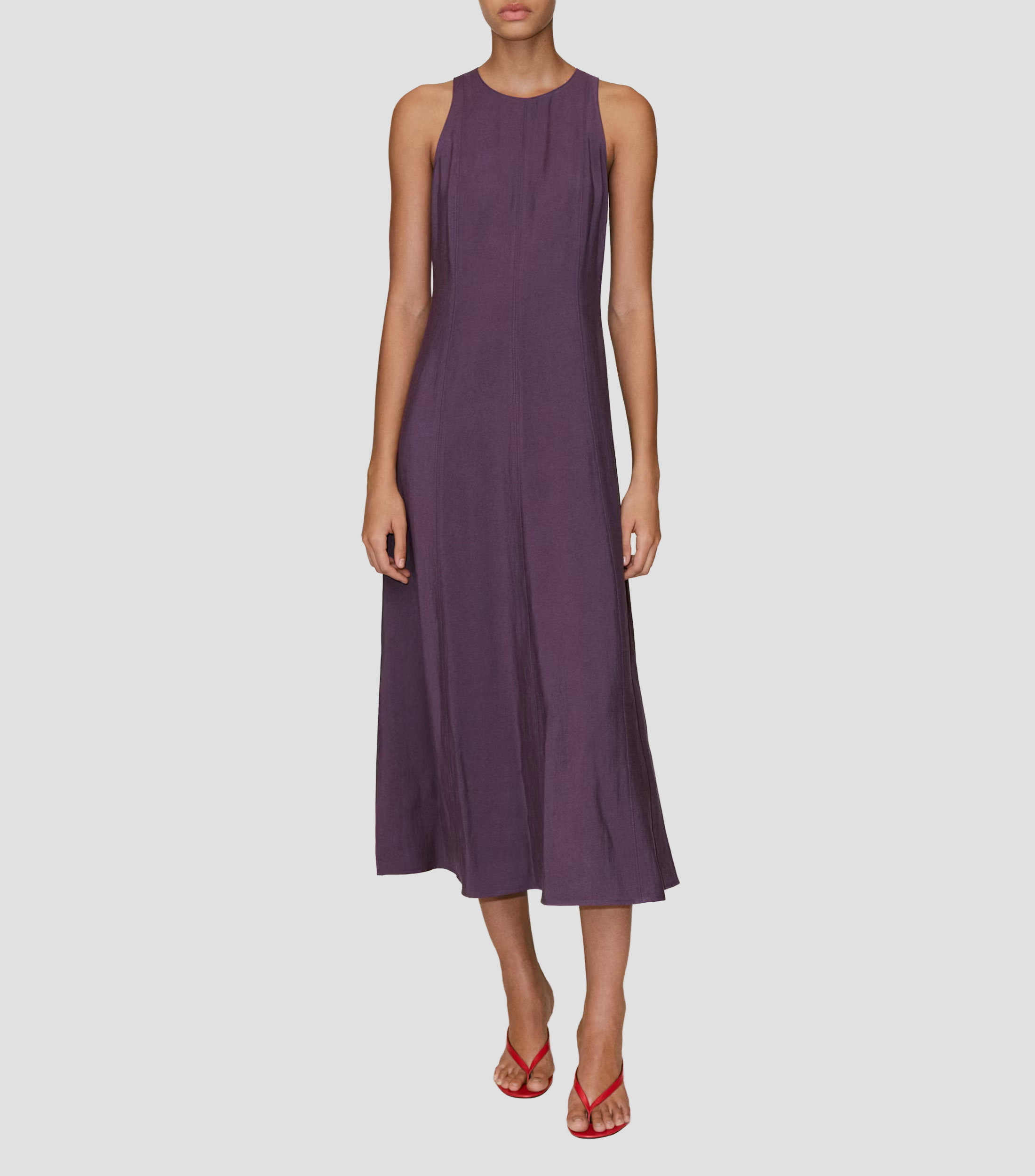 Vestido casual midi sólido Pepa Mujer