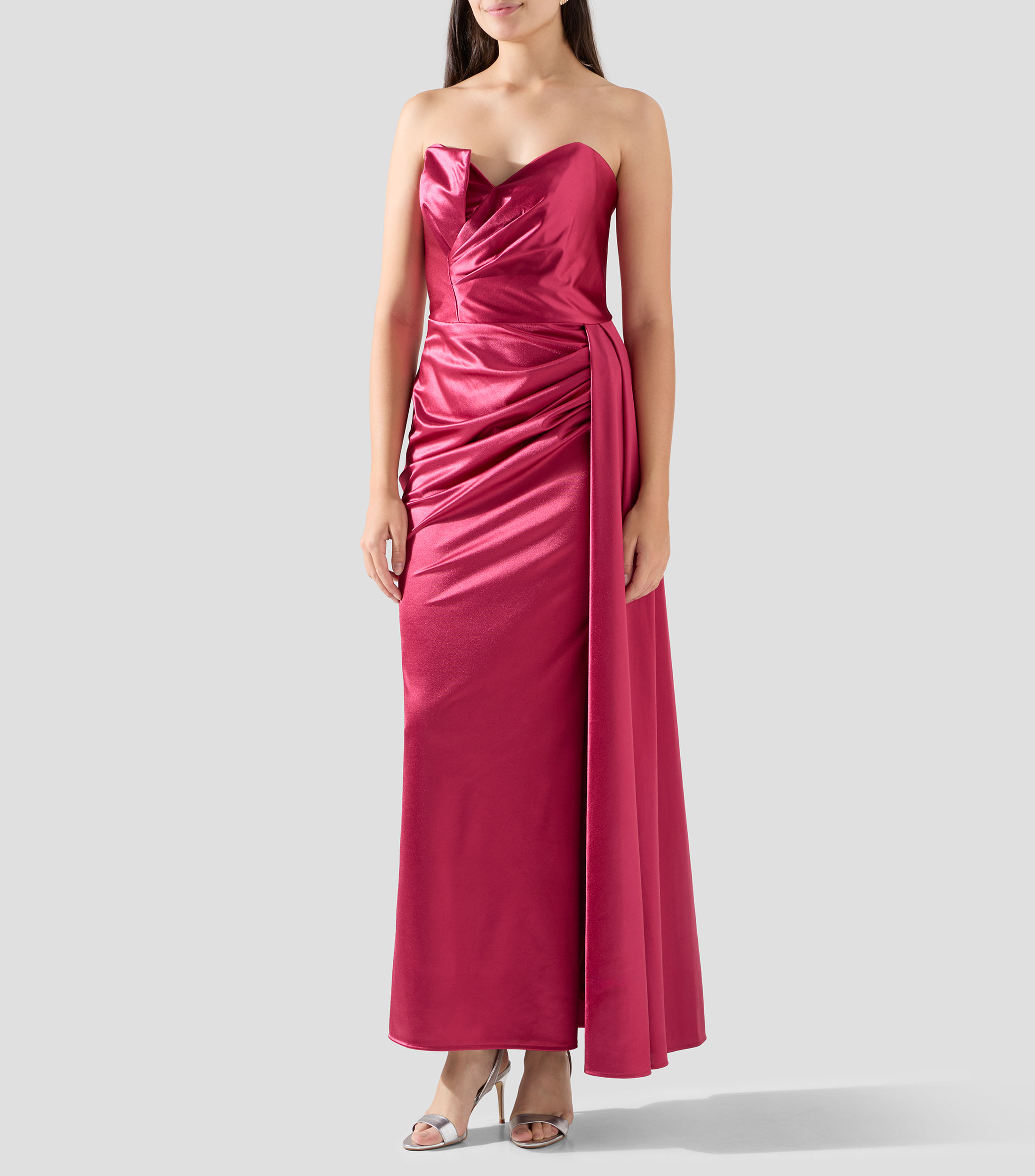 Vestido de fiesta largo liso Mujer