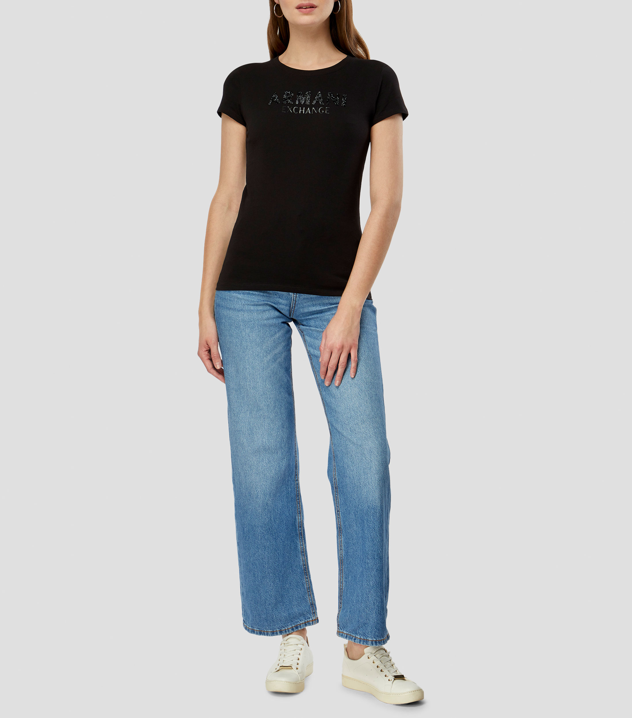 Playera cuello redondo manga corta lisa Mujer