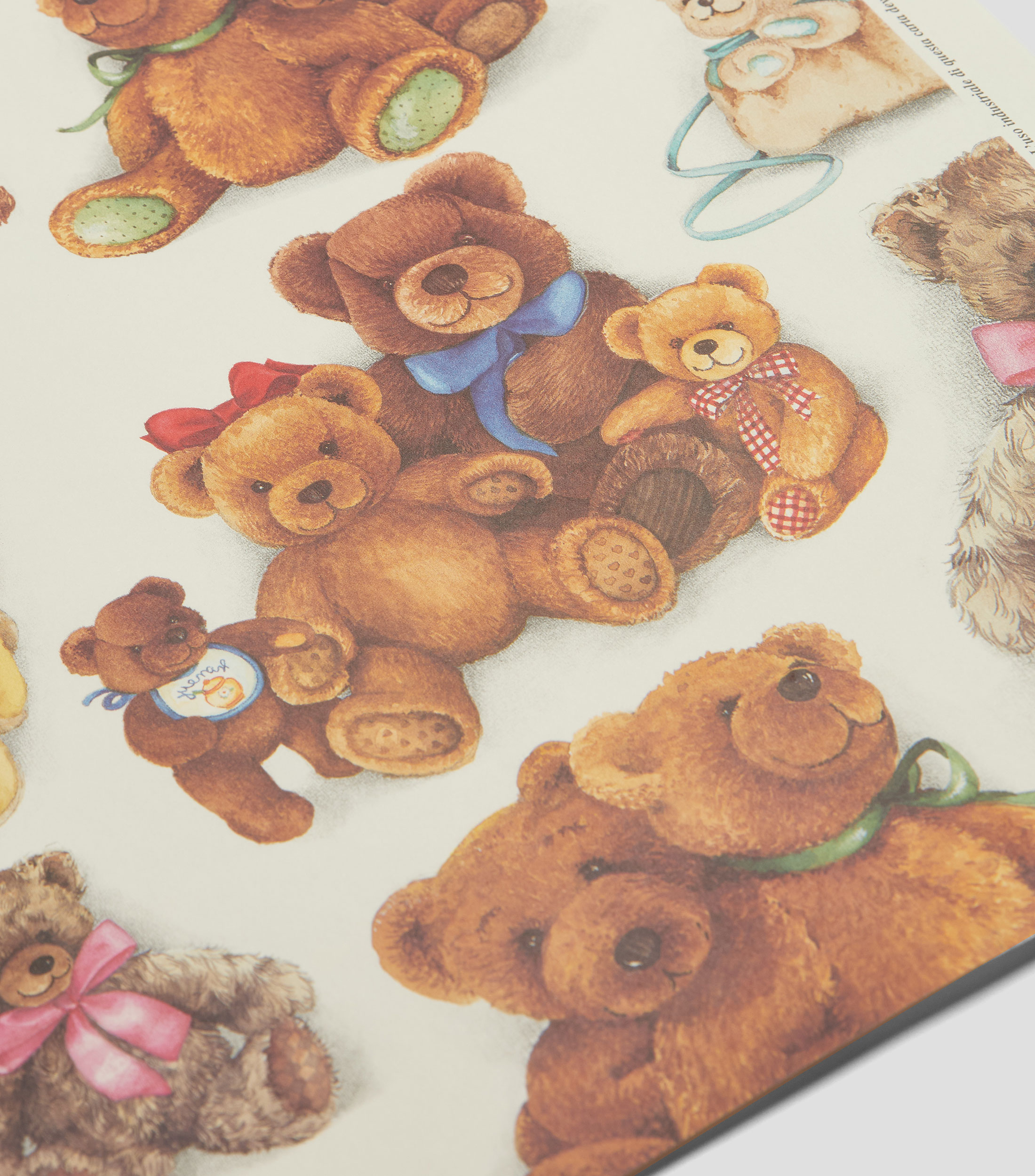 Pliego de papel Osos de peluche estampado