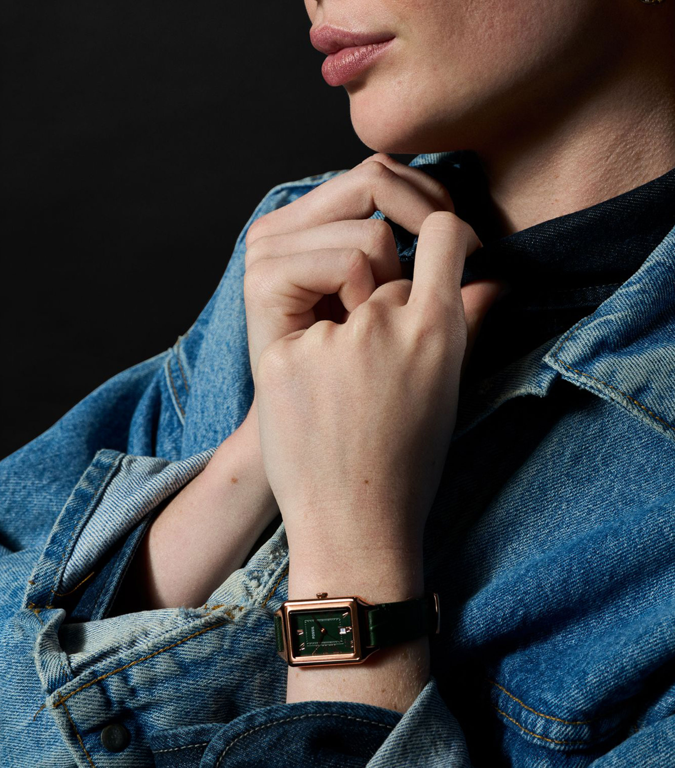 Reloj para Mujer Raquel Casual, Oro Rosa, Verde