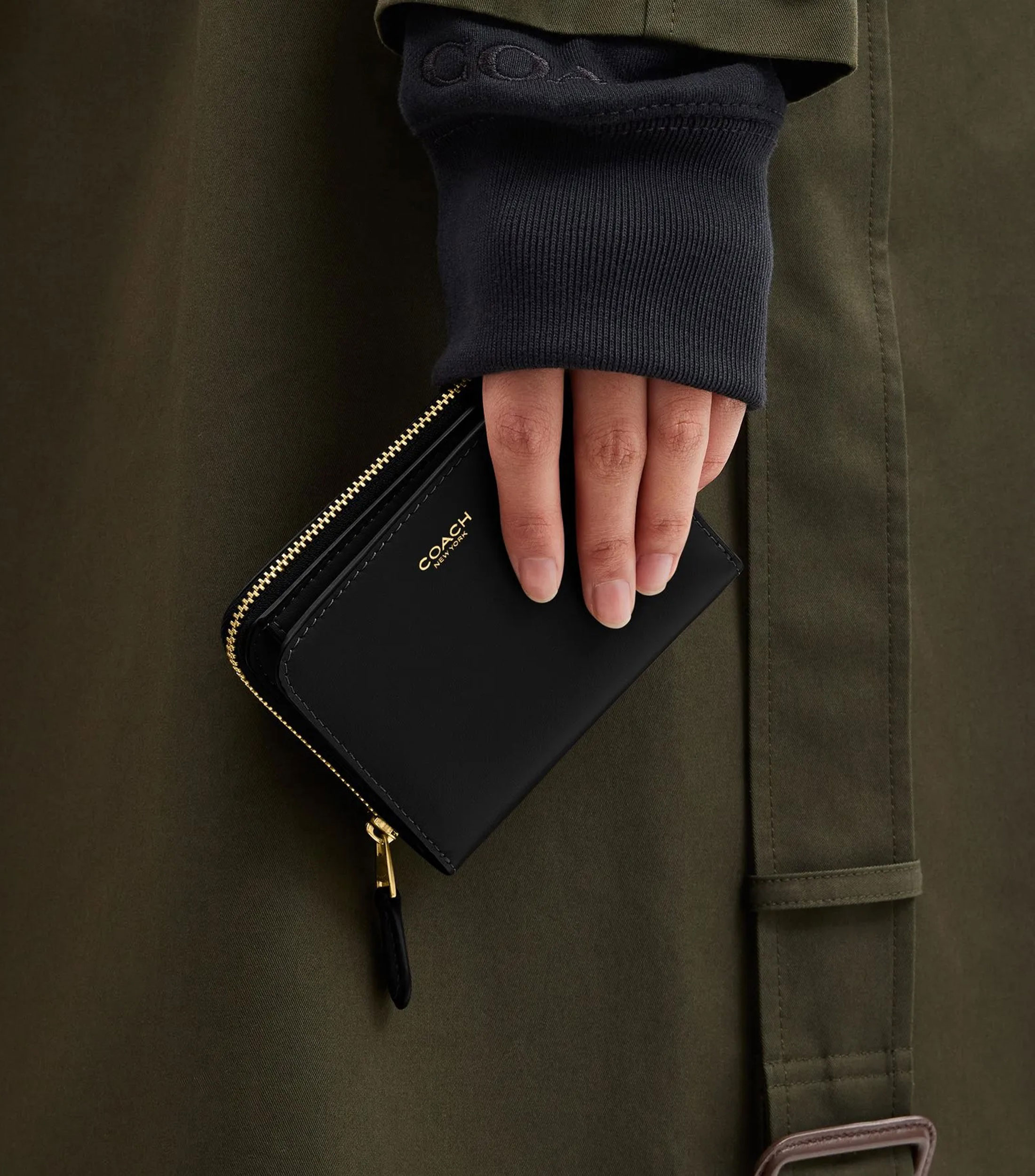 Cartera en piel vacuna lisa Mujer