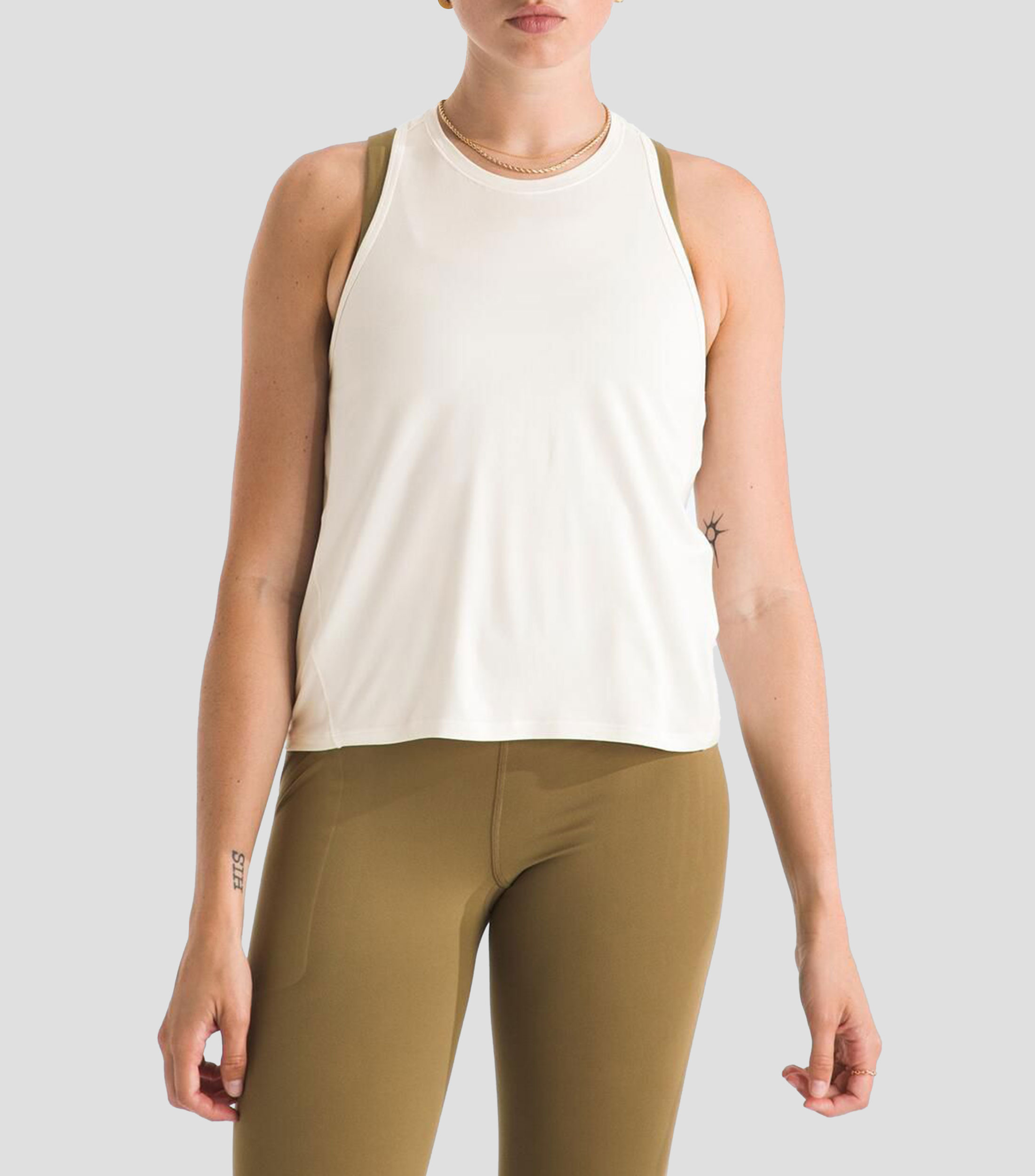 Playera para entrenamiento Jaida cuello redondo sin mangas lisa Mujer