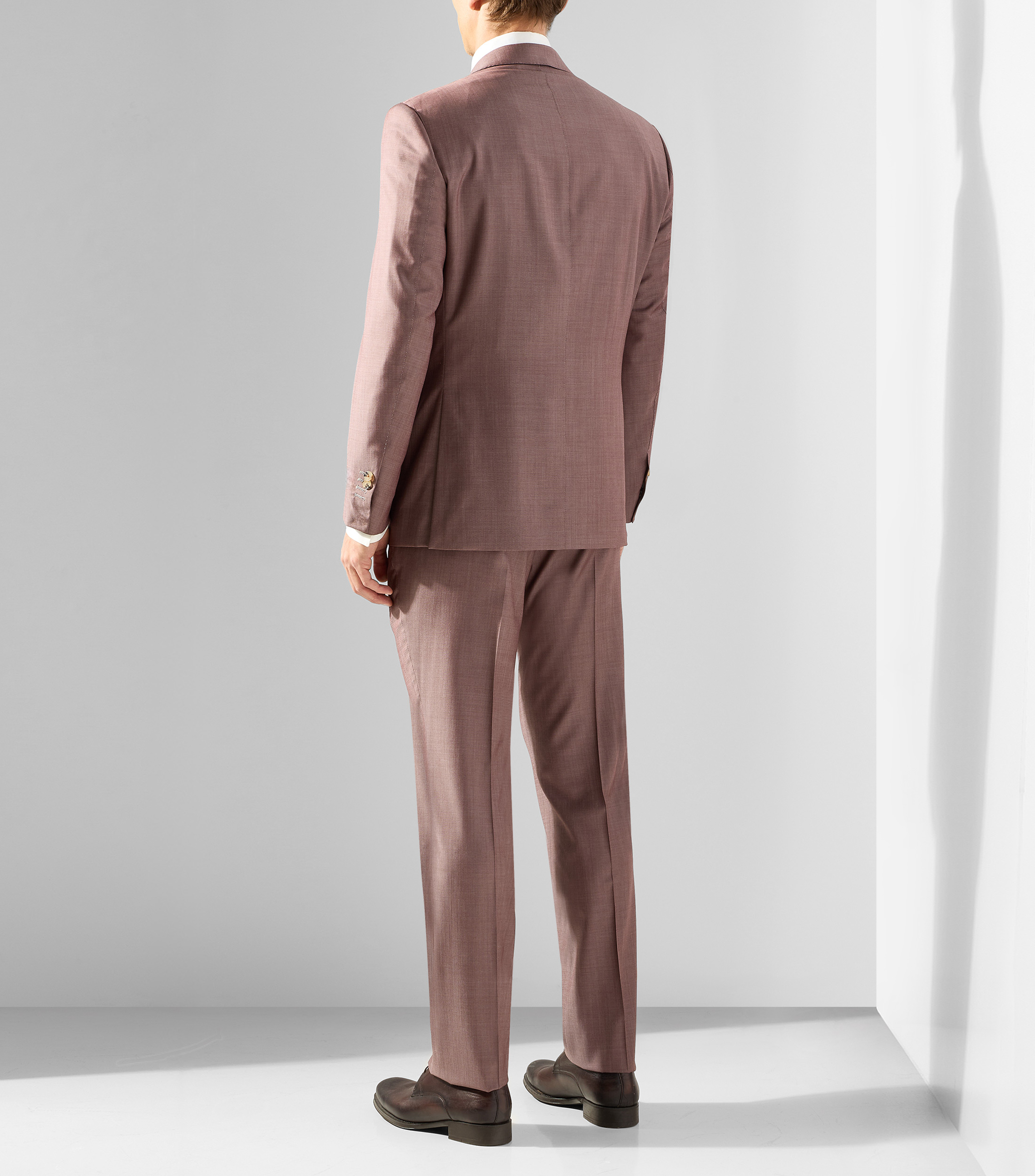 Traje de lana corte regular fantasía Hombre