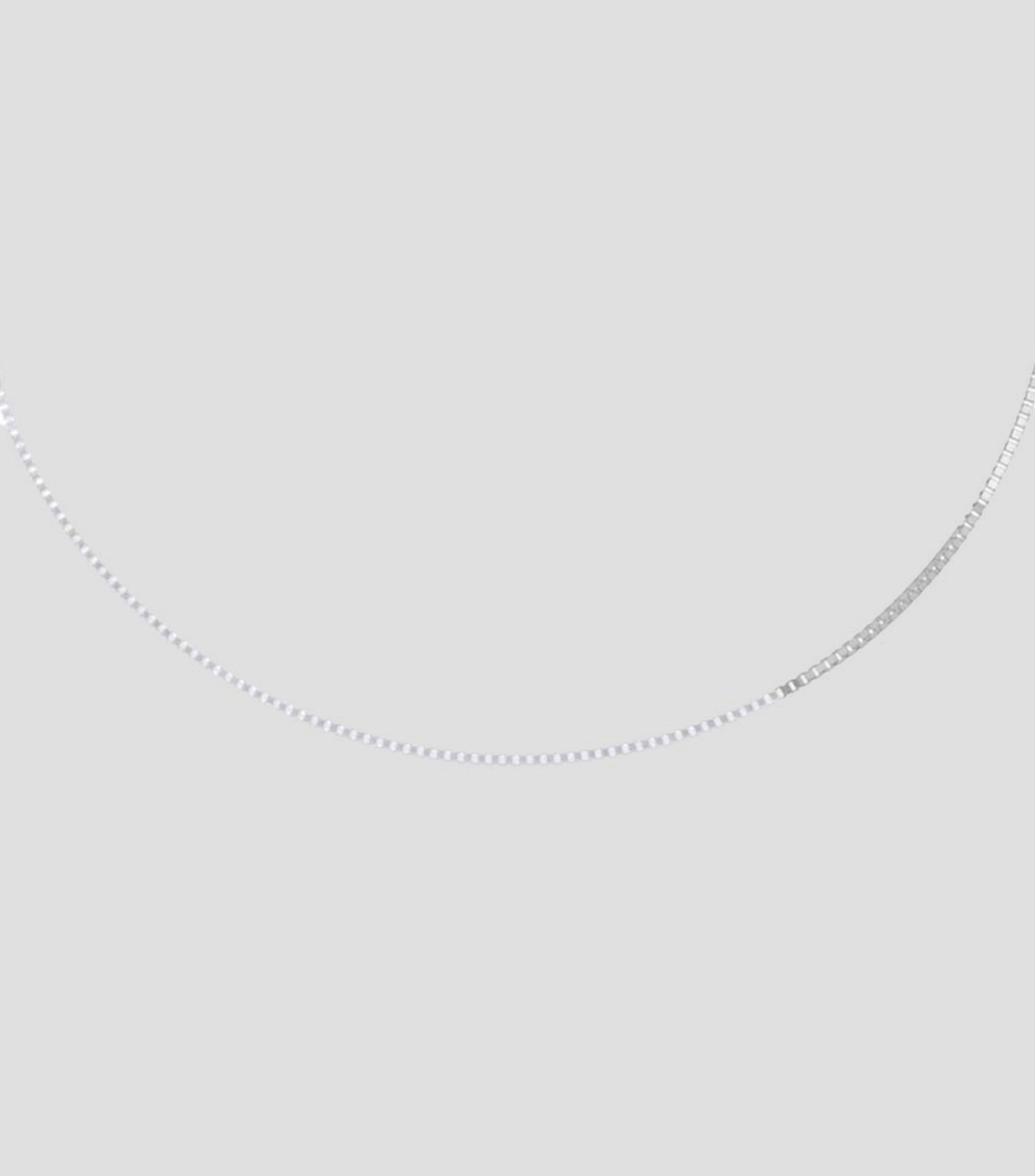 Cadena Venecianan en oro blanco de 14 kilates Unisex