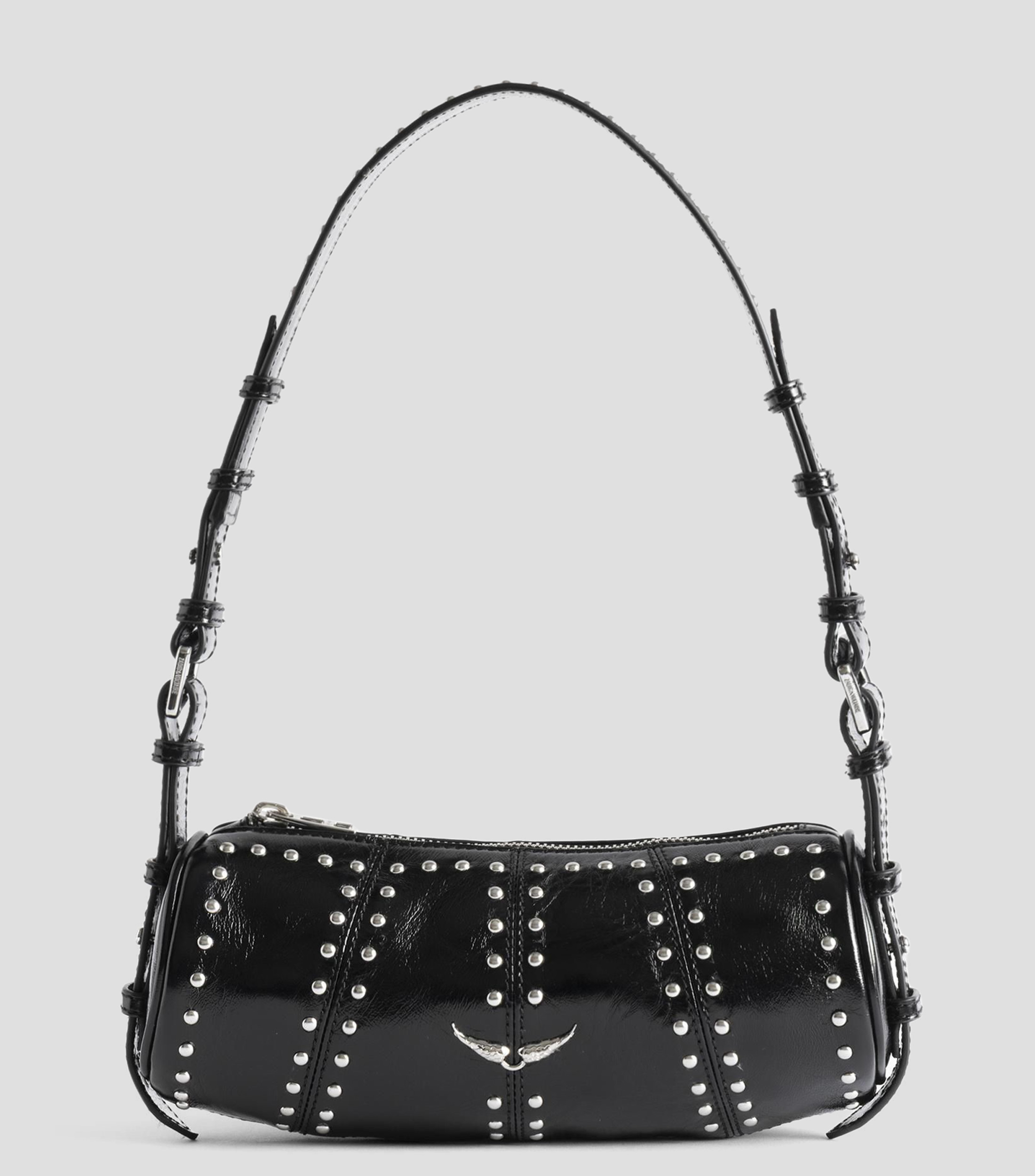 Bolsa bowler en piel Le Roudoudou con estoperoles Mujer