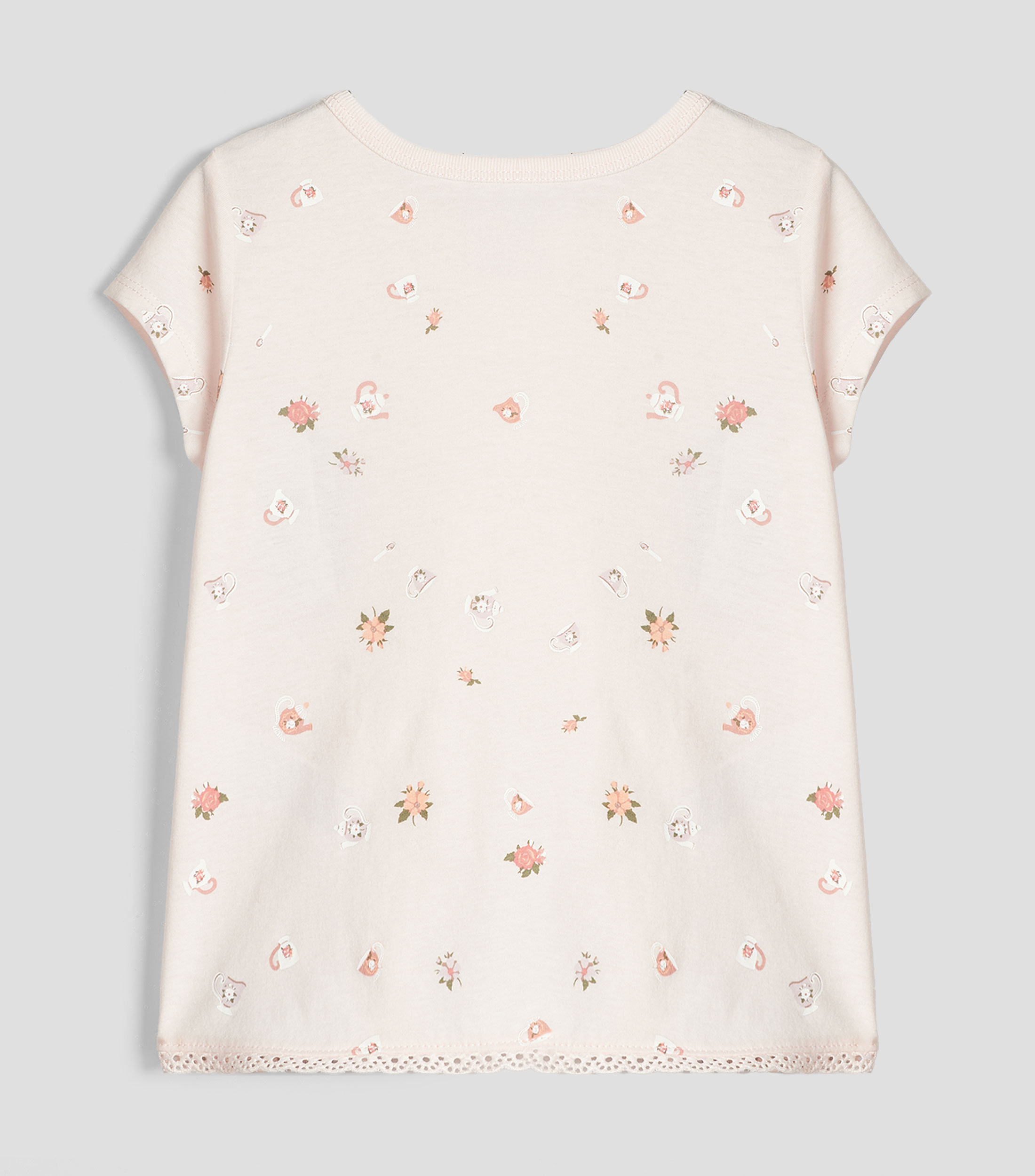 Playera cuello redondo manga corta estampada Bebé