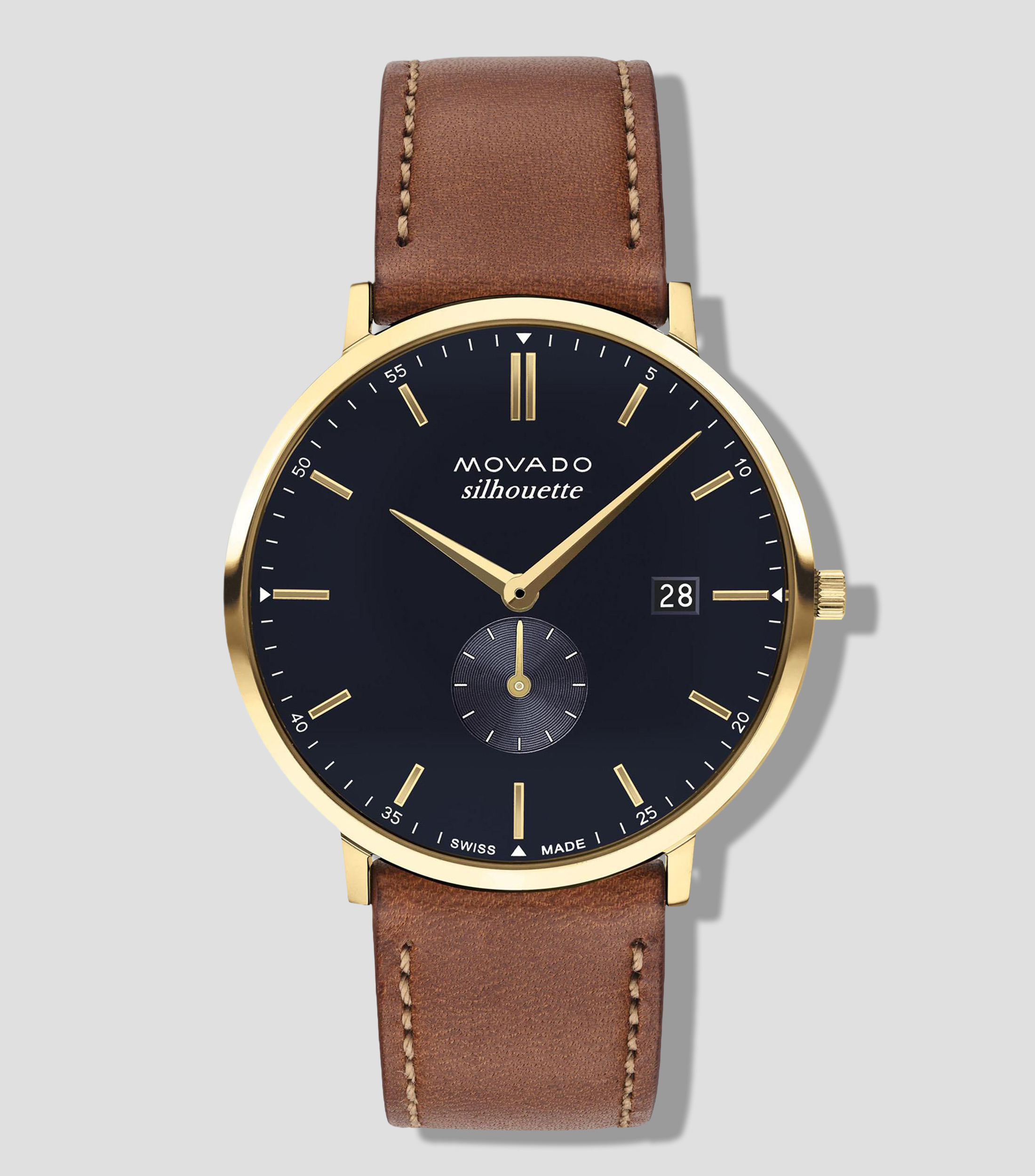 Reloj para Hombre Heritage Silhouette Negro, Dorado