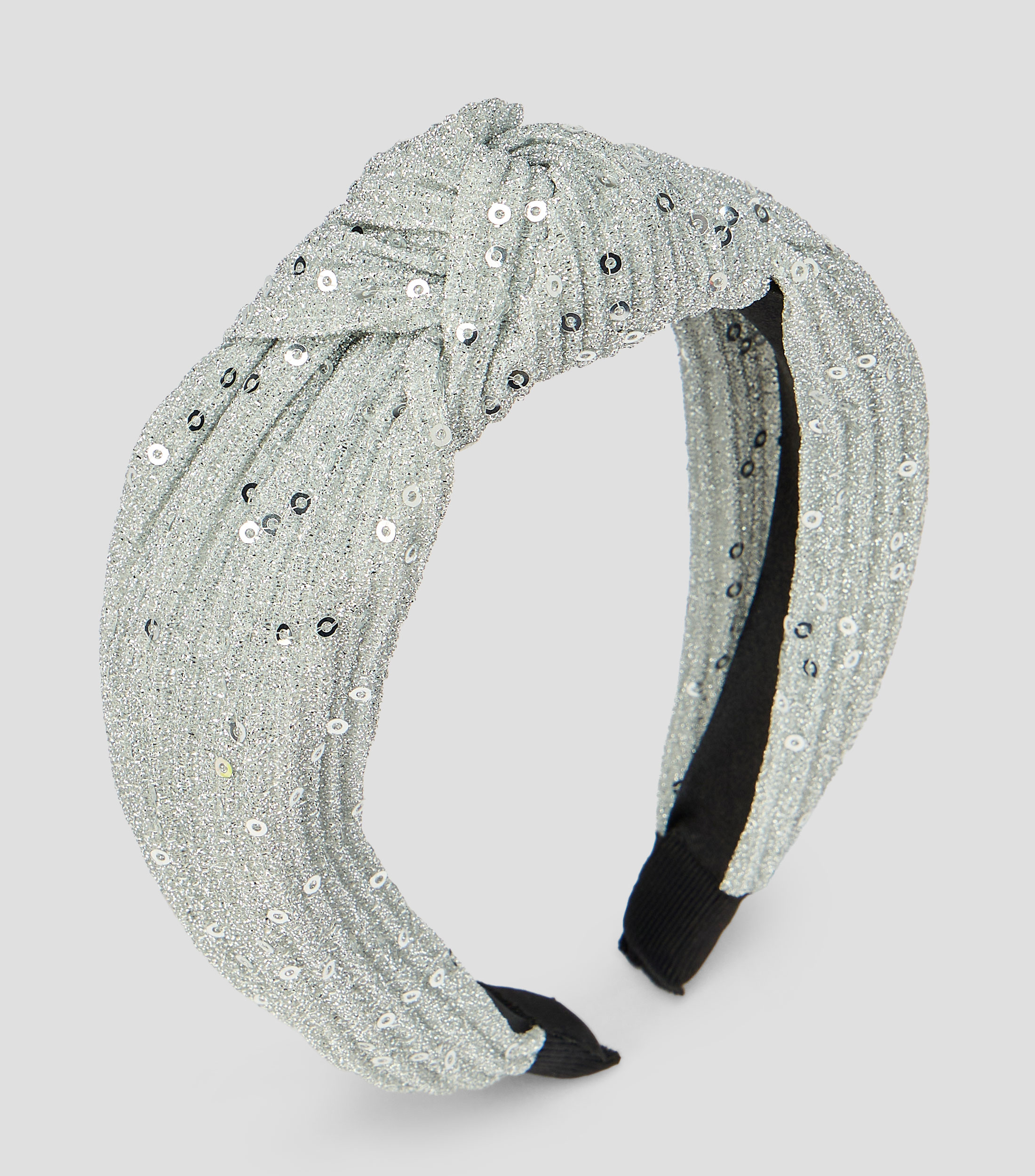 Diadema plateada microdiseño Mujer
