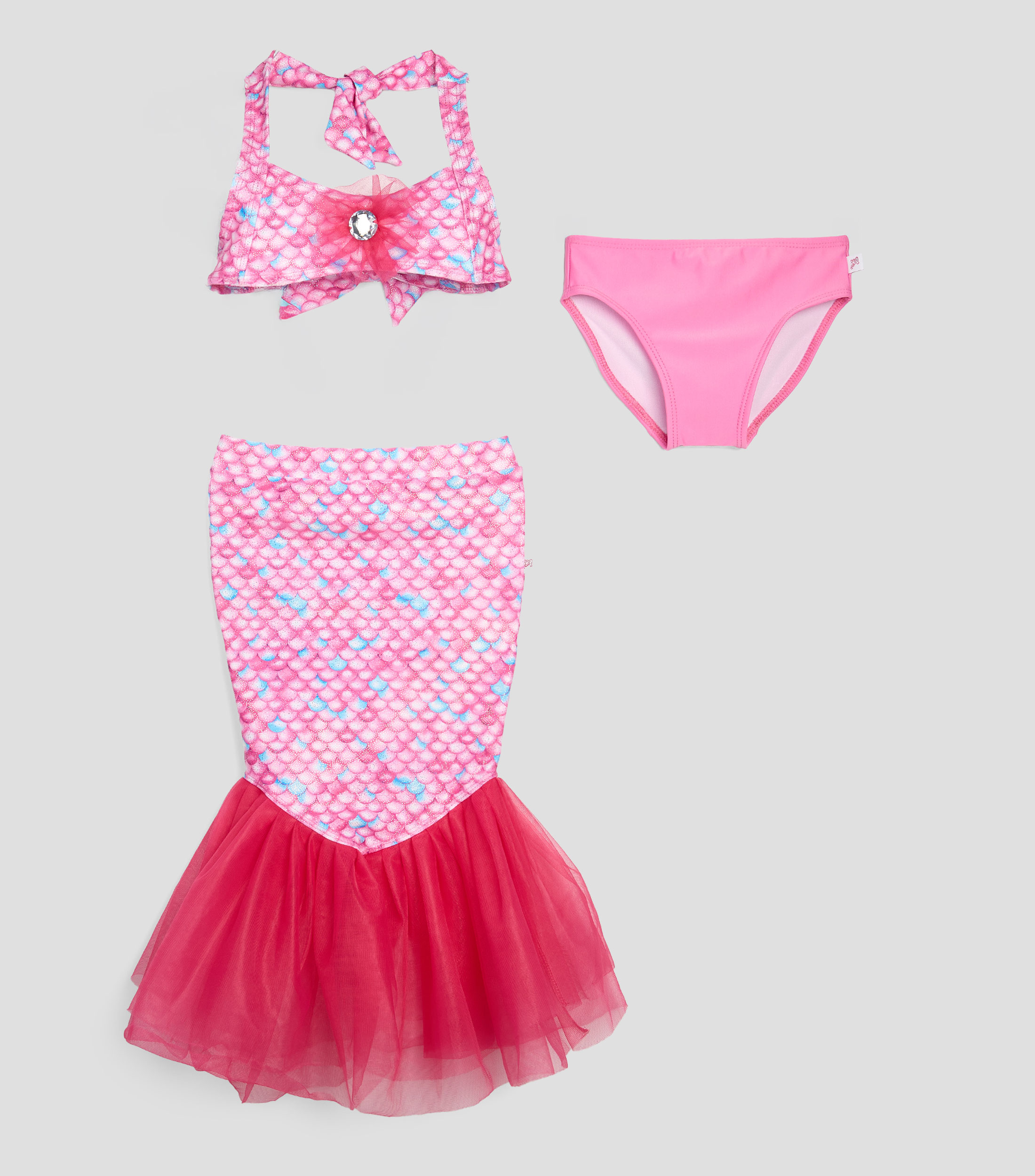 Traje de baño 3 piezas Sirena estampado Bebé