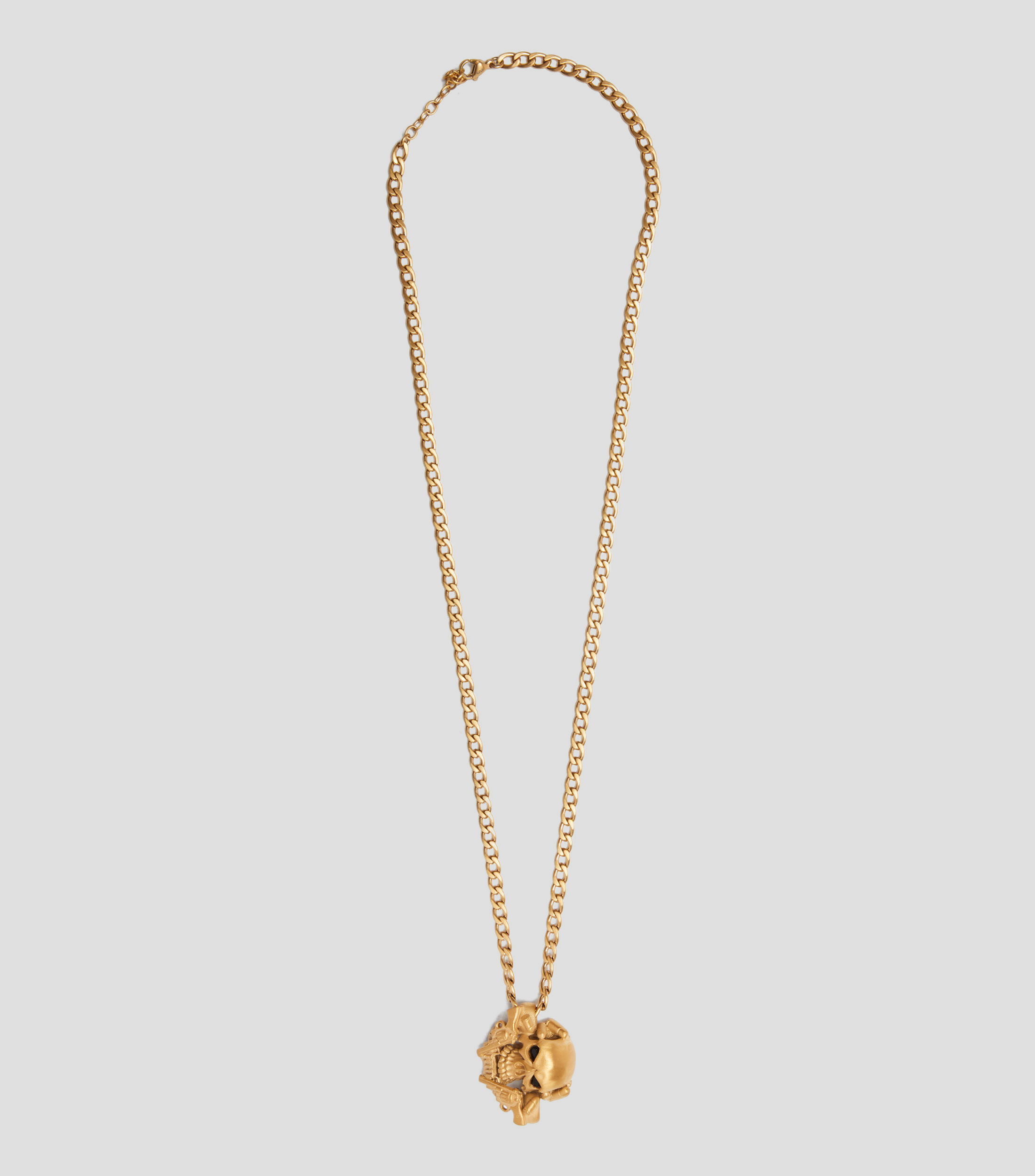Collar Skull Dorado Hombre