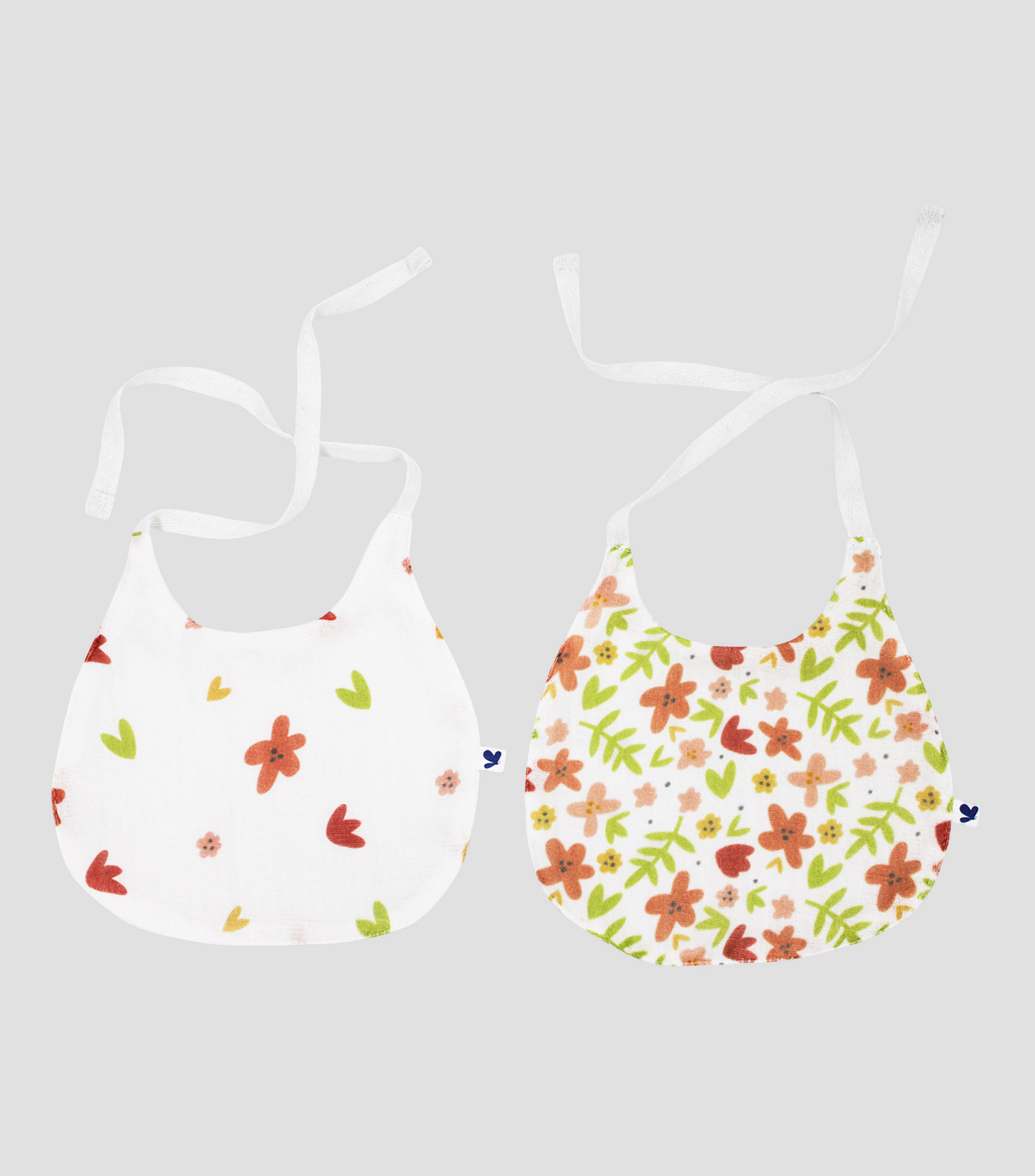 Set 2 baberos en muselina y bambu Bebe