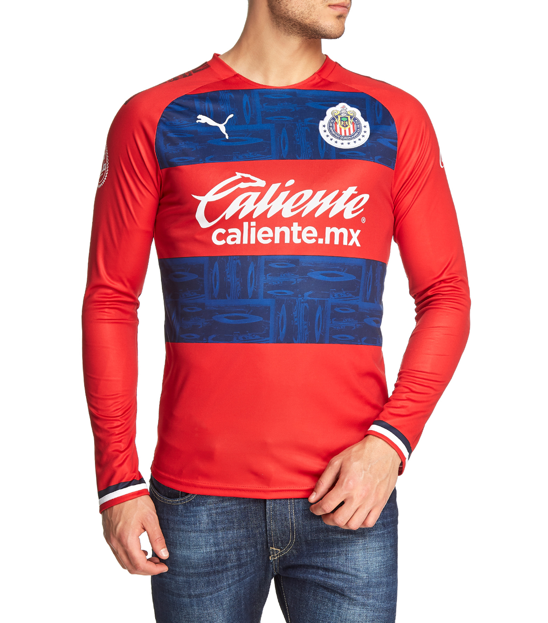 Playera chivas shop manga larga