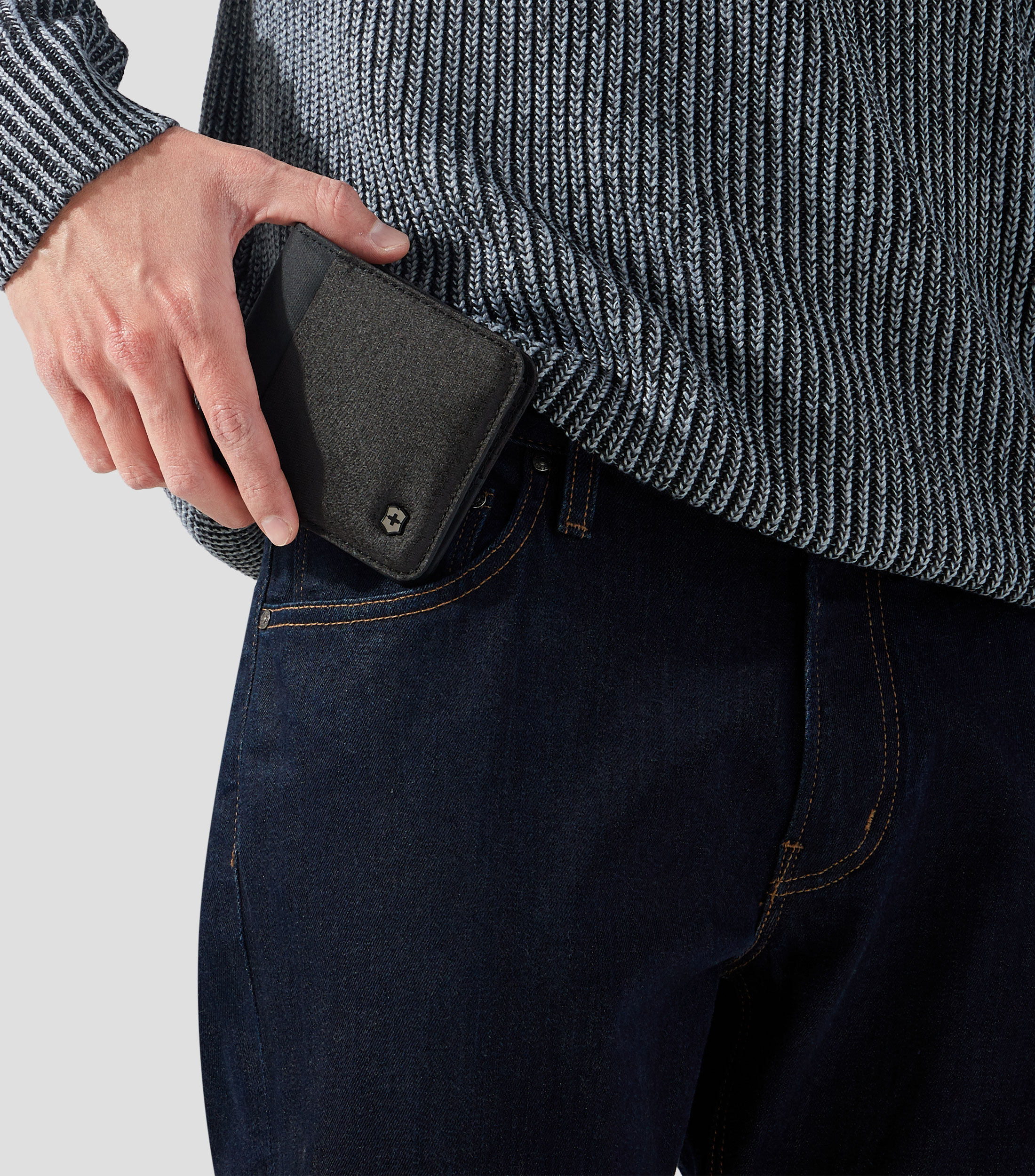 Cartera Bifold lisa Hombre
