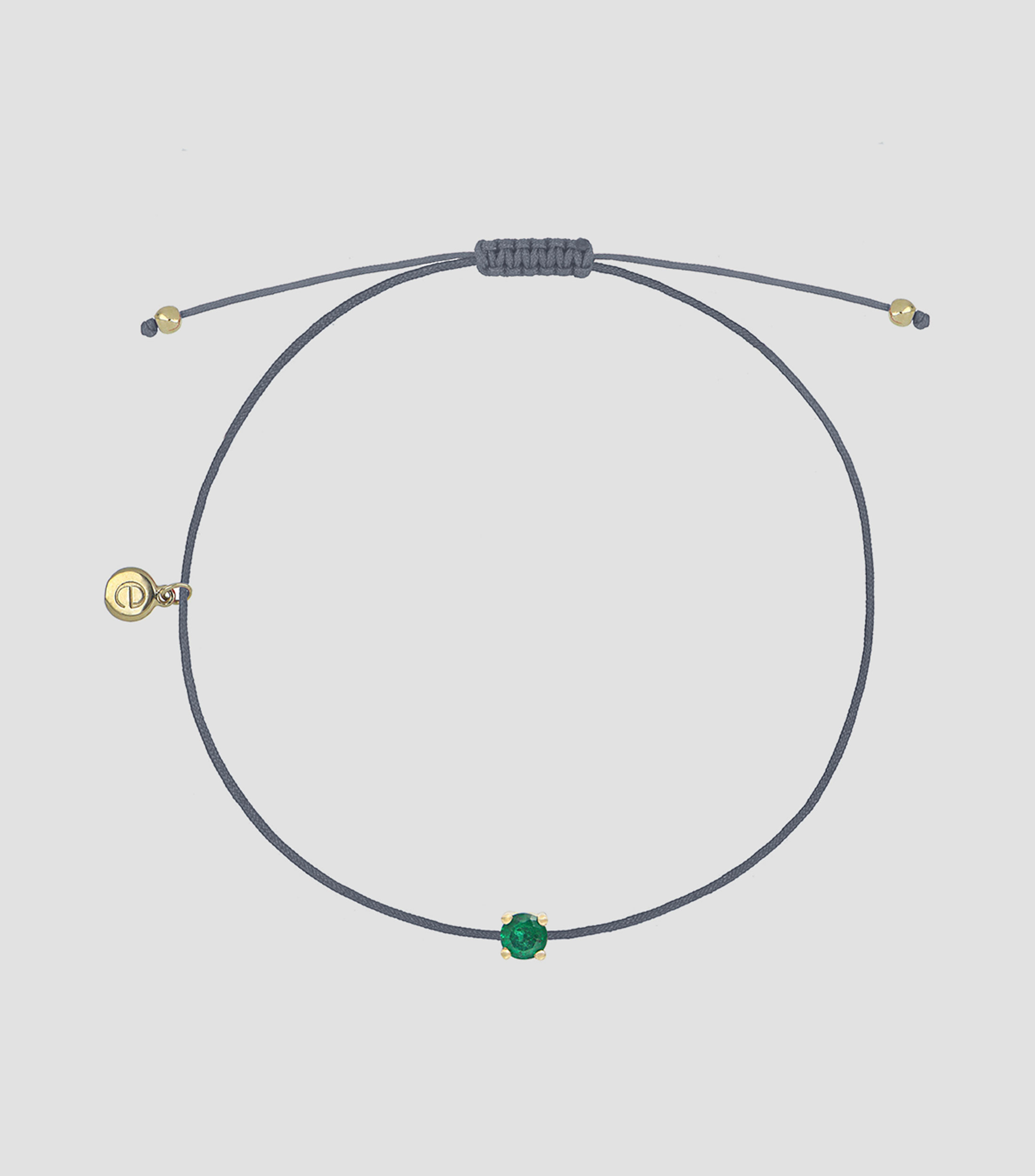 Pulsera azul con esmeralda Mujer