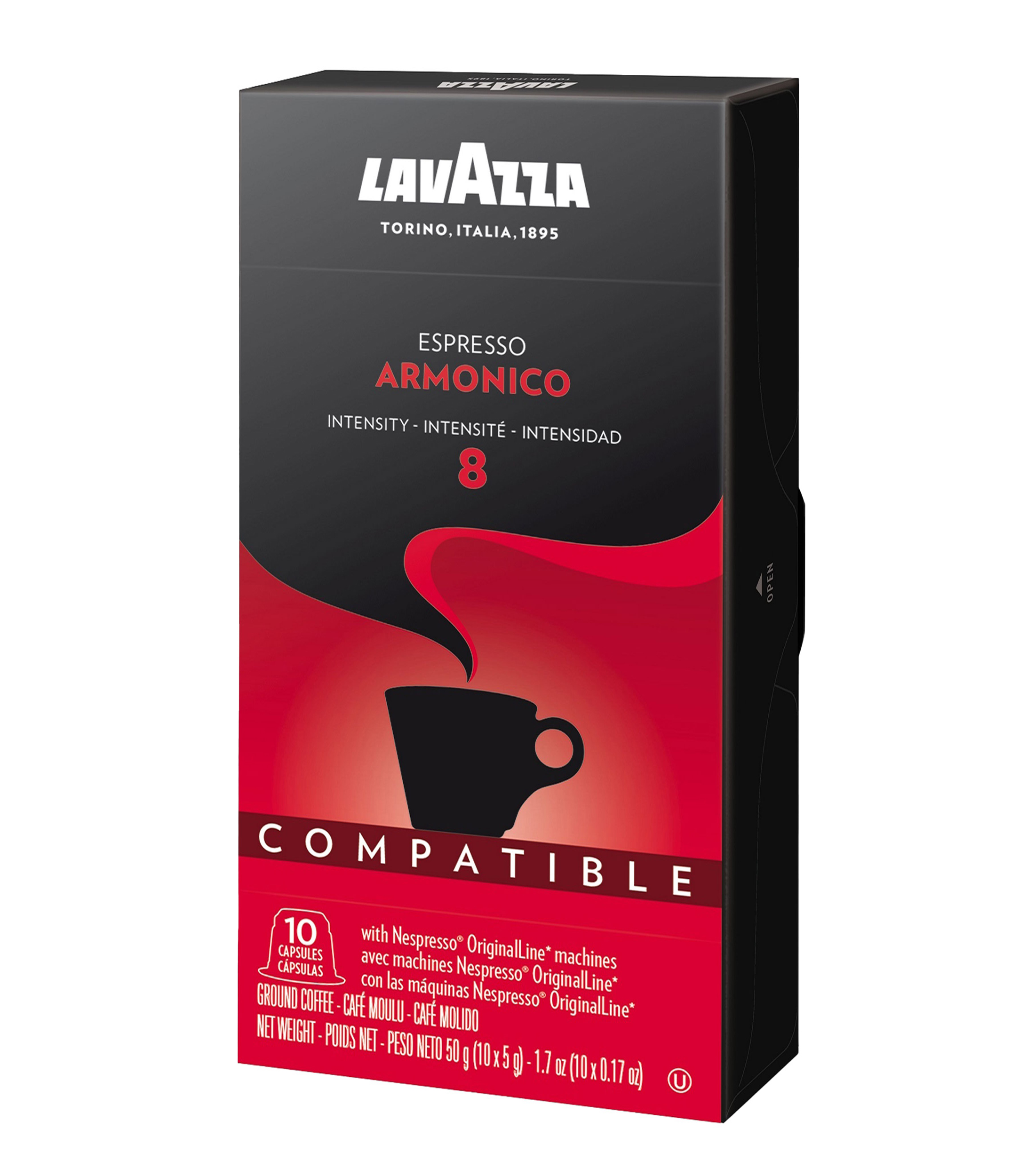 Capsulas de Cafe Espresso Armonico, 10 Piezas