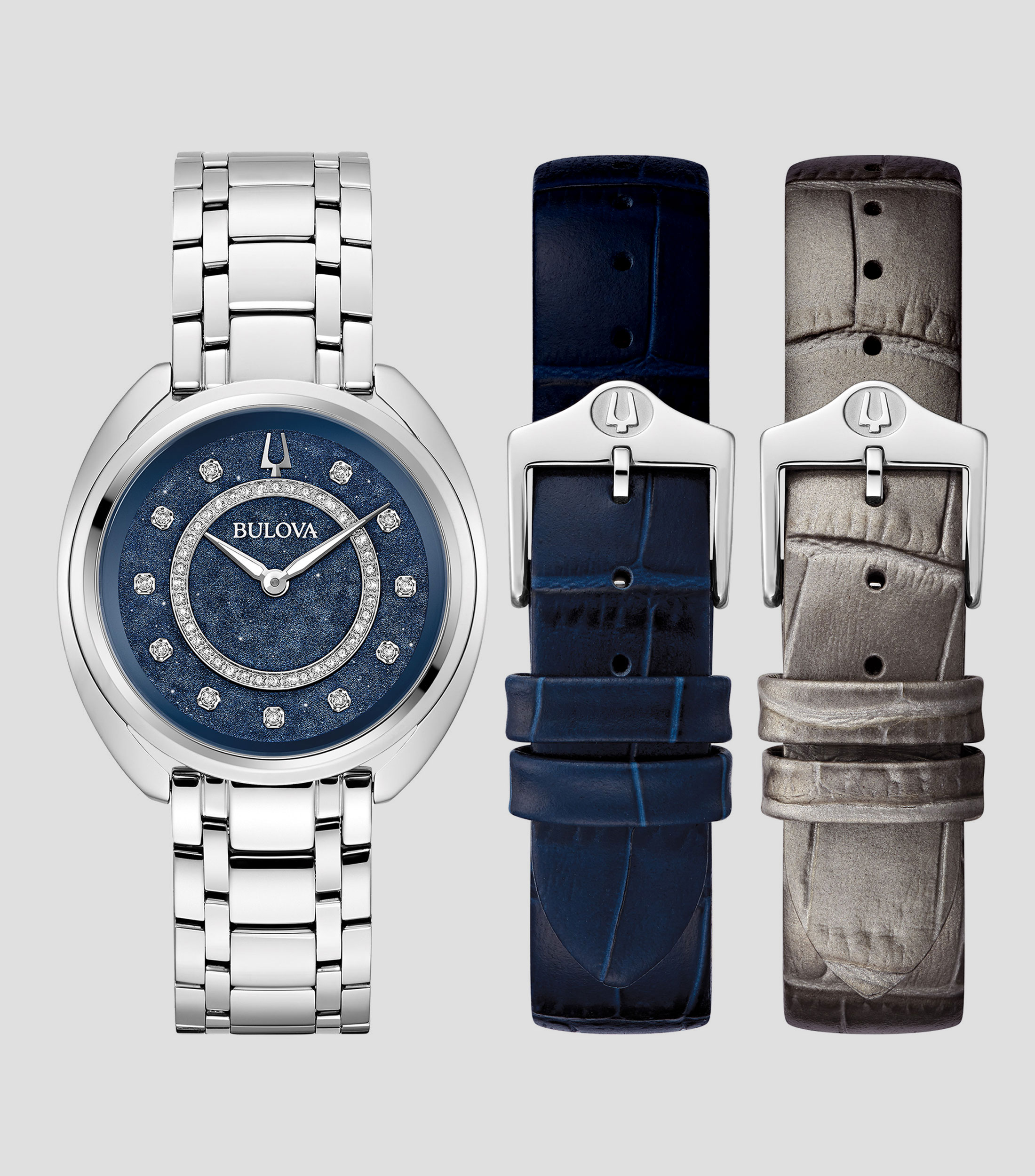 Reloj para mujer Duality Casual Azul con diamantes
