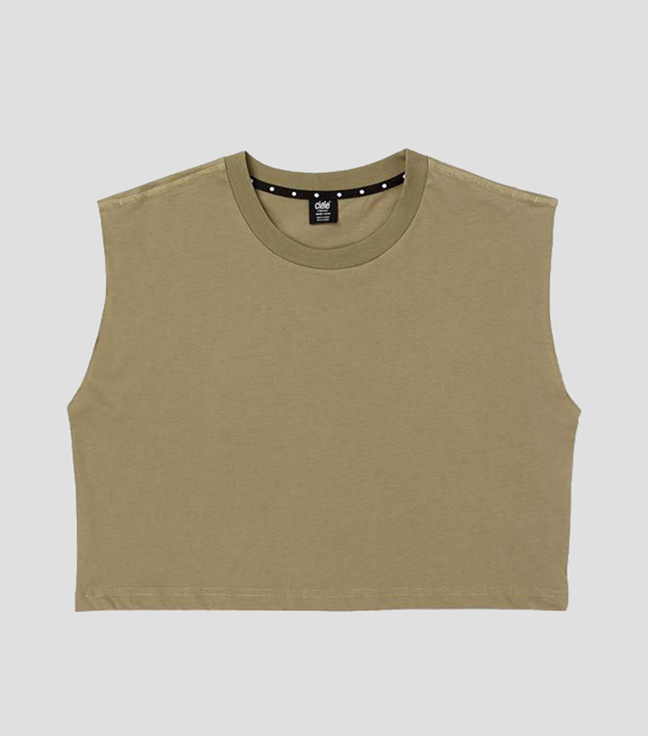 Top para correr cuello redondo sin mangas estampado Mujer