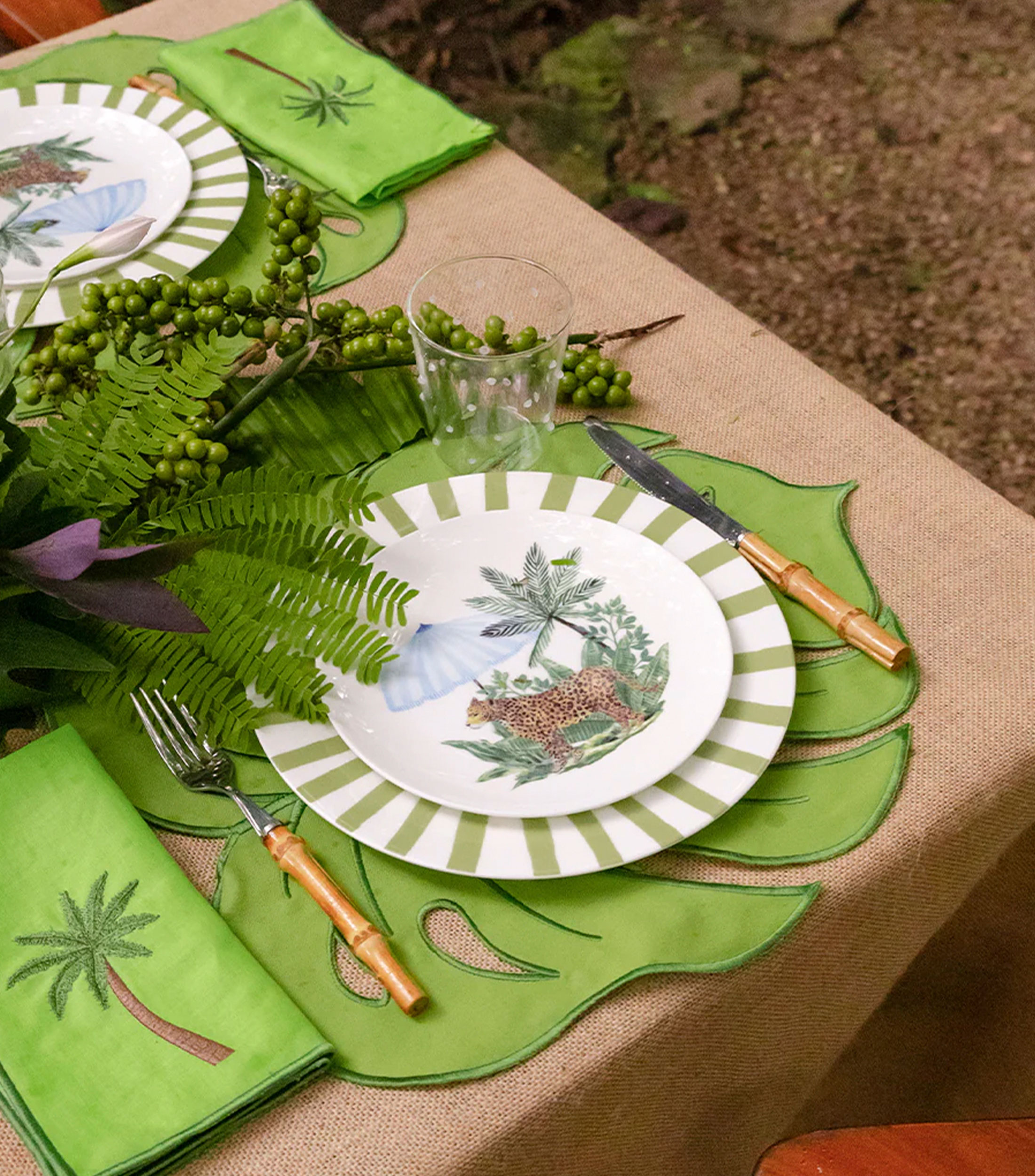 Set 4 Platos para ensalada Leopardo