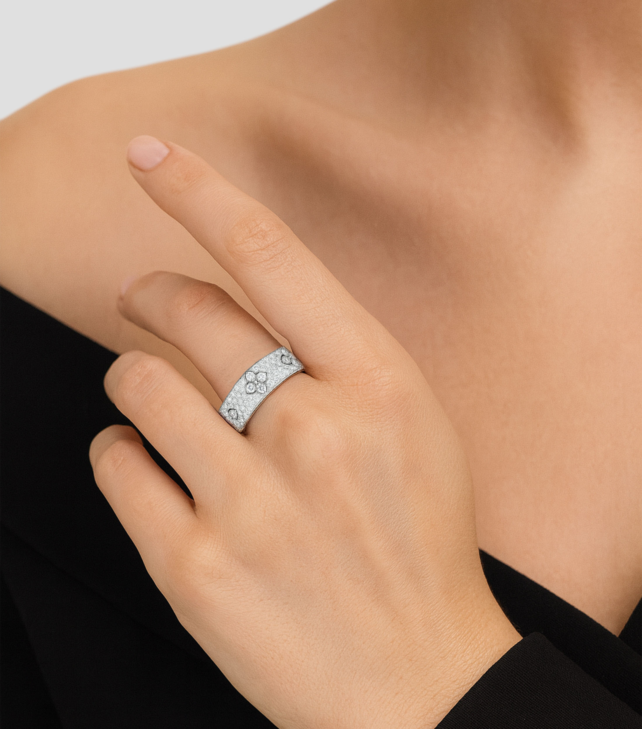 Anillo en Oro blanco de 18 Kilates Diamond con Diamantes Mujer