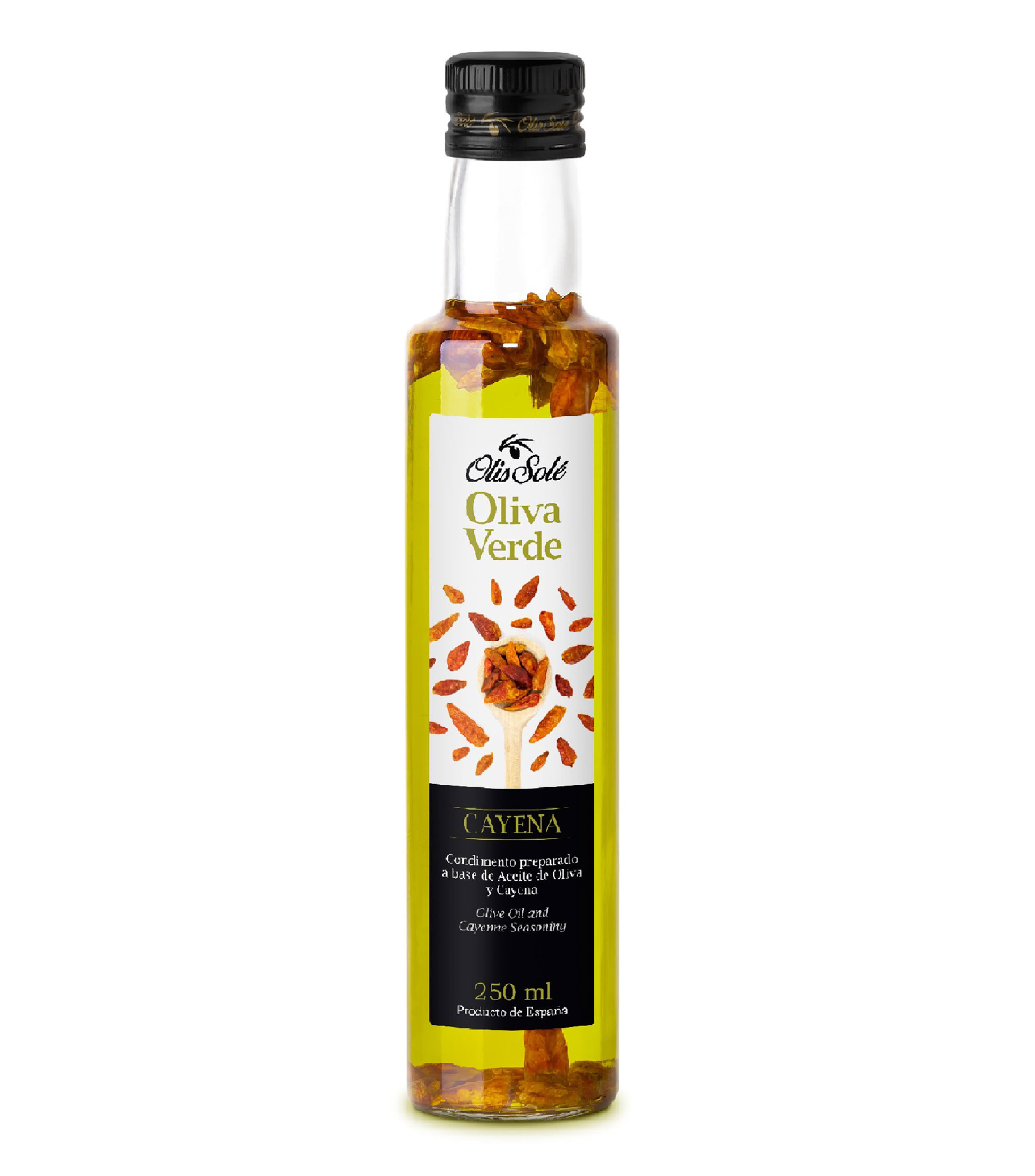 Olis Solé Aceite de Oliva Verde y Pimiento de Cayena, 250 ml El