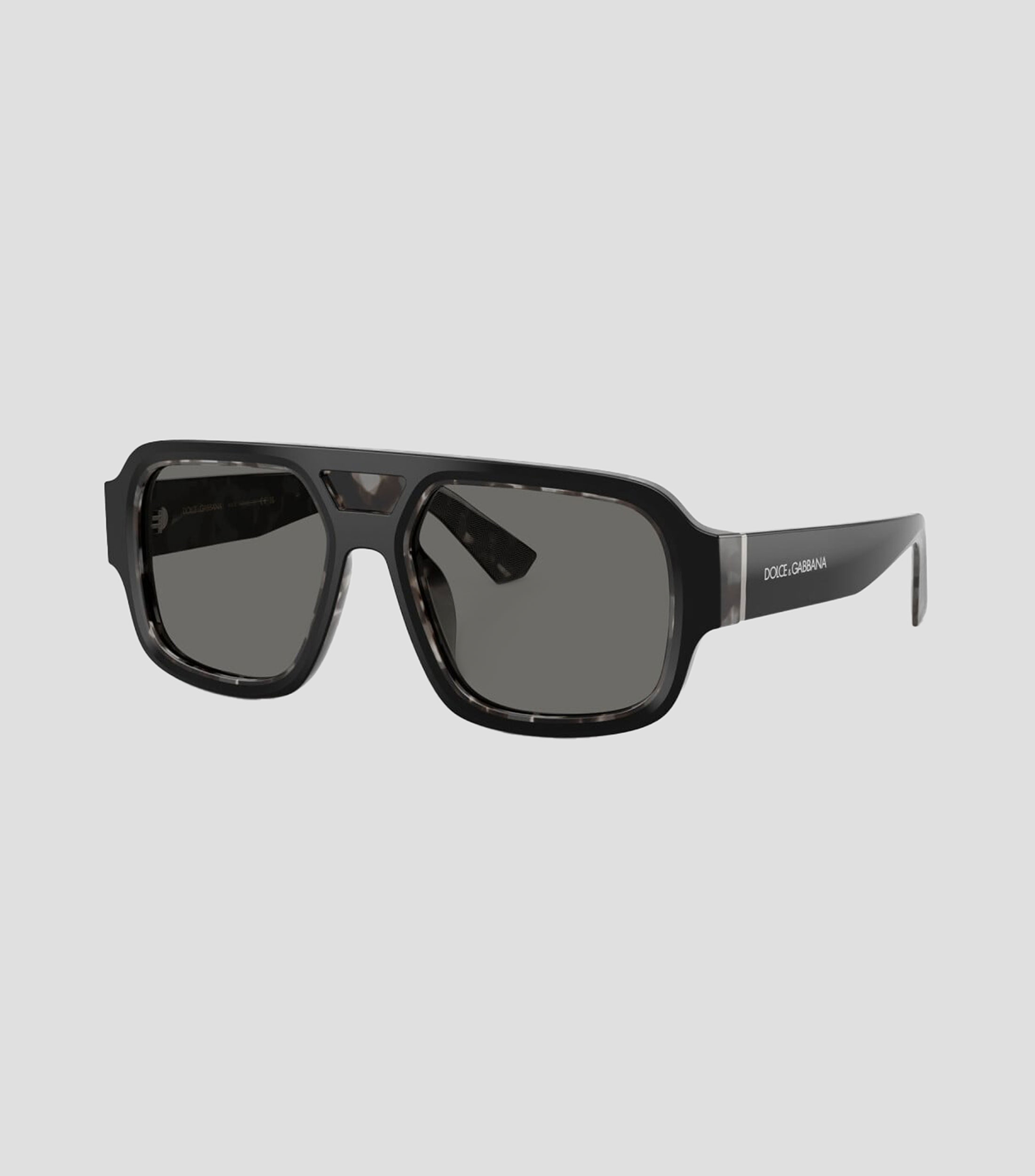 Lentes de sol cuadrados negro Hombre