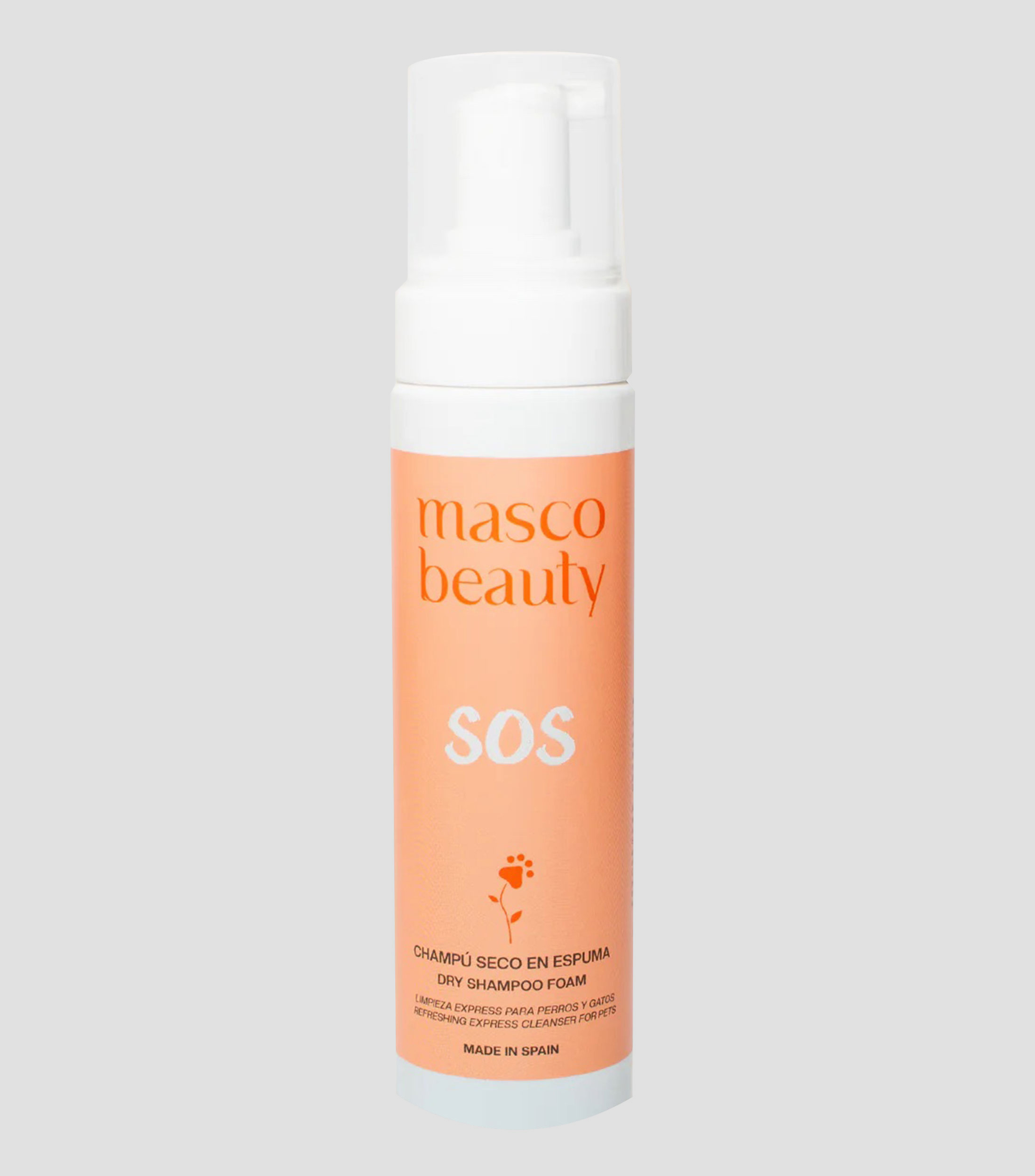Shampoo Espuma En Seco SOS para Mascota, 200 ml
