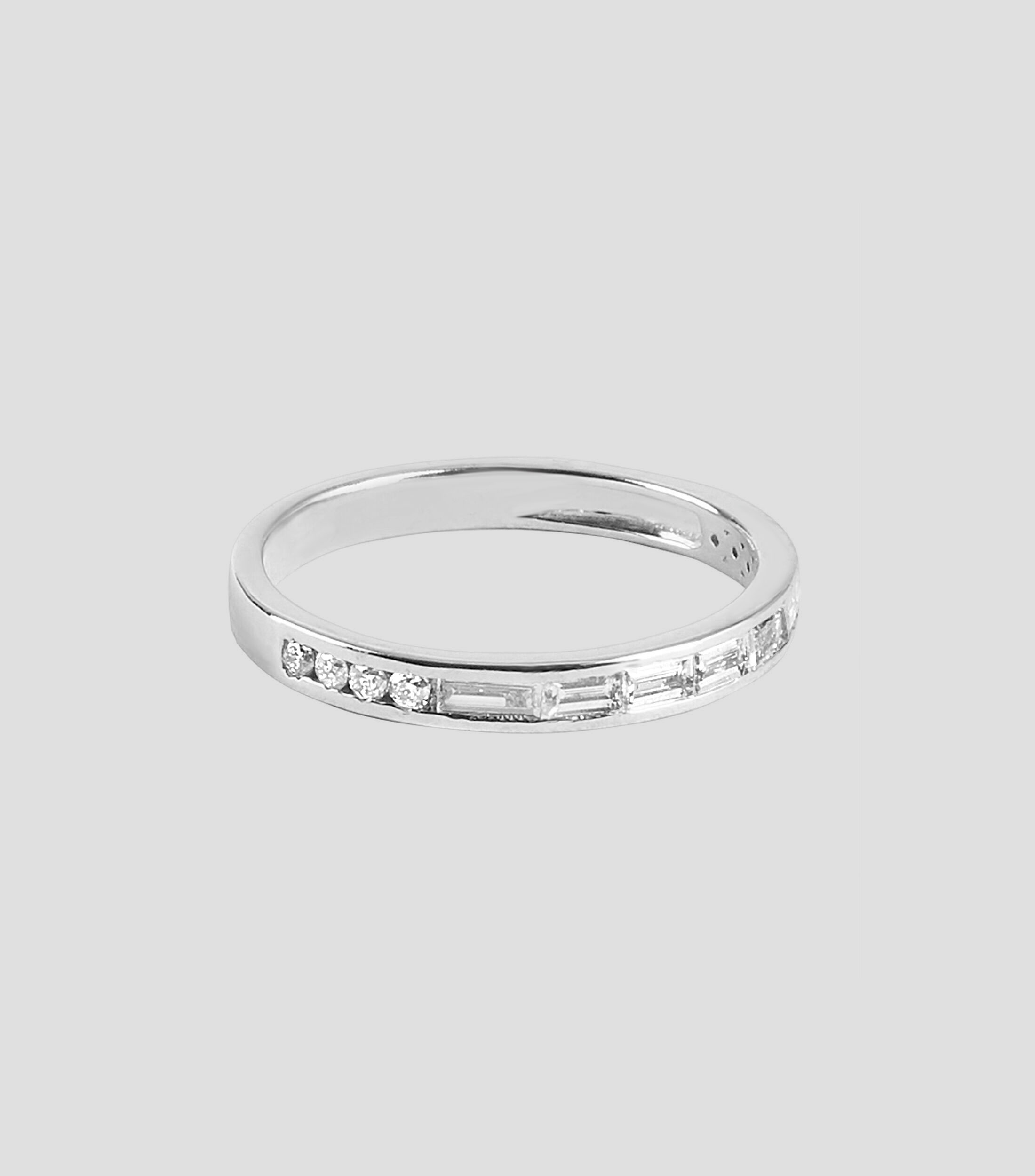 Anillo churumbela en oro blanco de 14 Kts Mujer