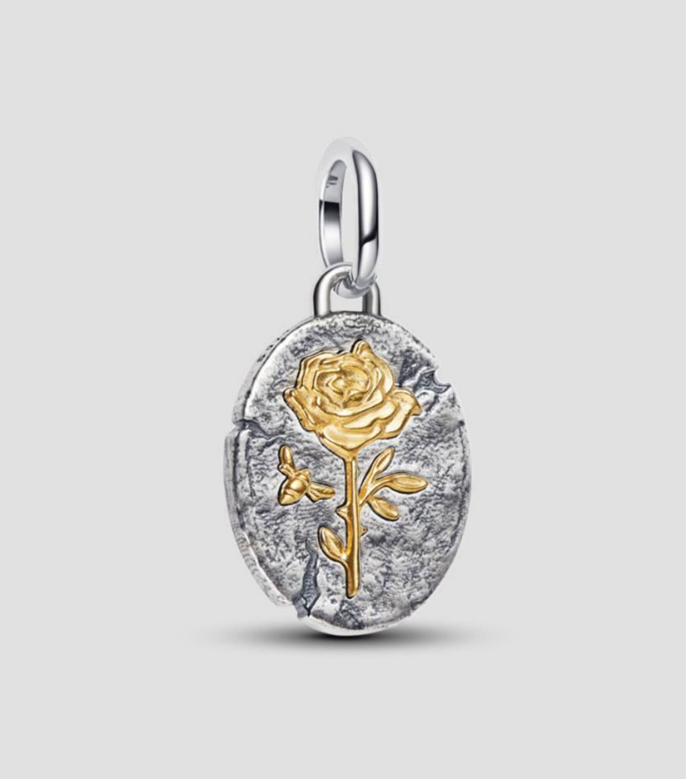 Medallon en plata .925 motivo de rosa Unisex