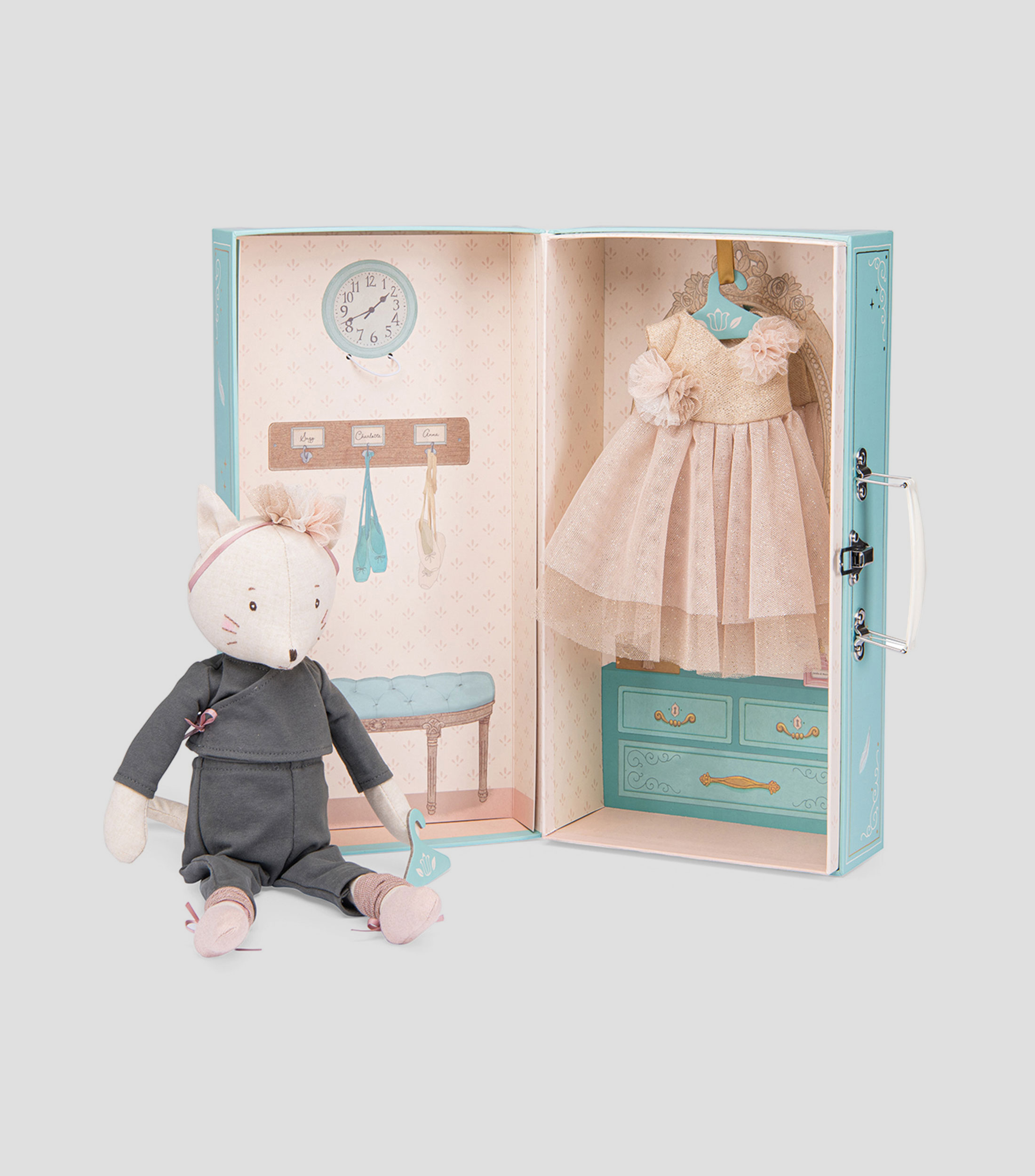 Playset La pequeña escuela de danza, Maletín guardarropa de Celestine