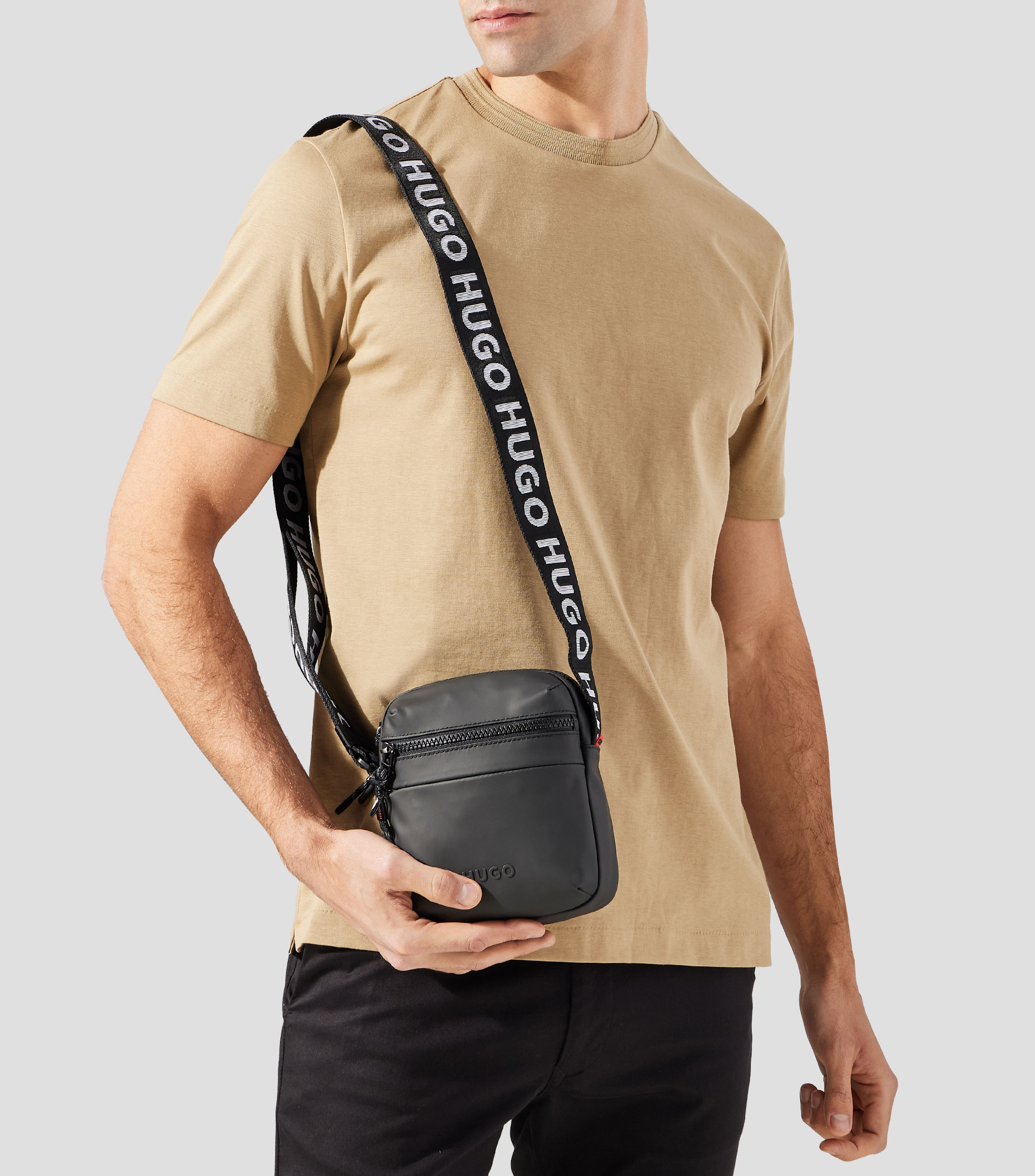 Bolso crossbody liso Hombre