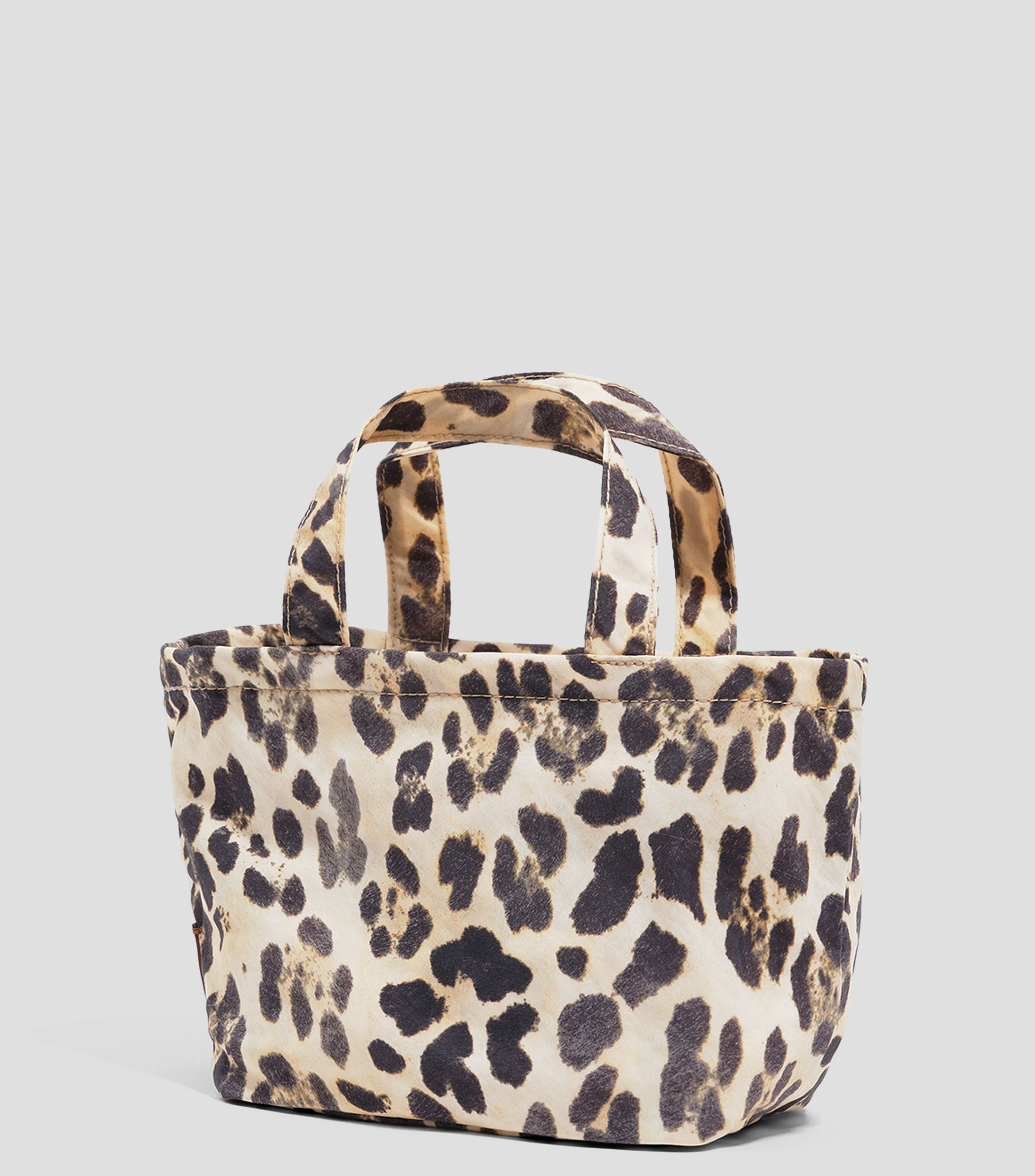 Mini bolsa textil print Leopard Mujer