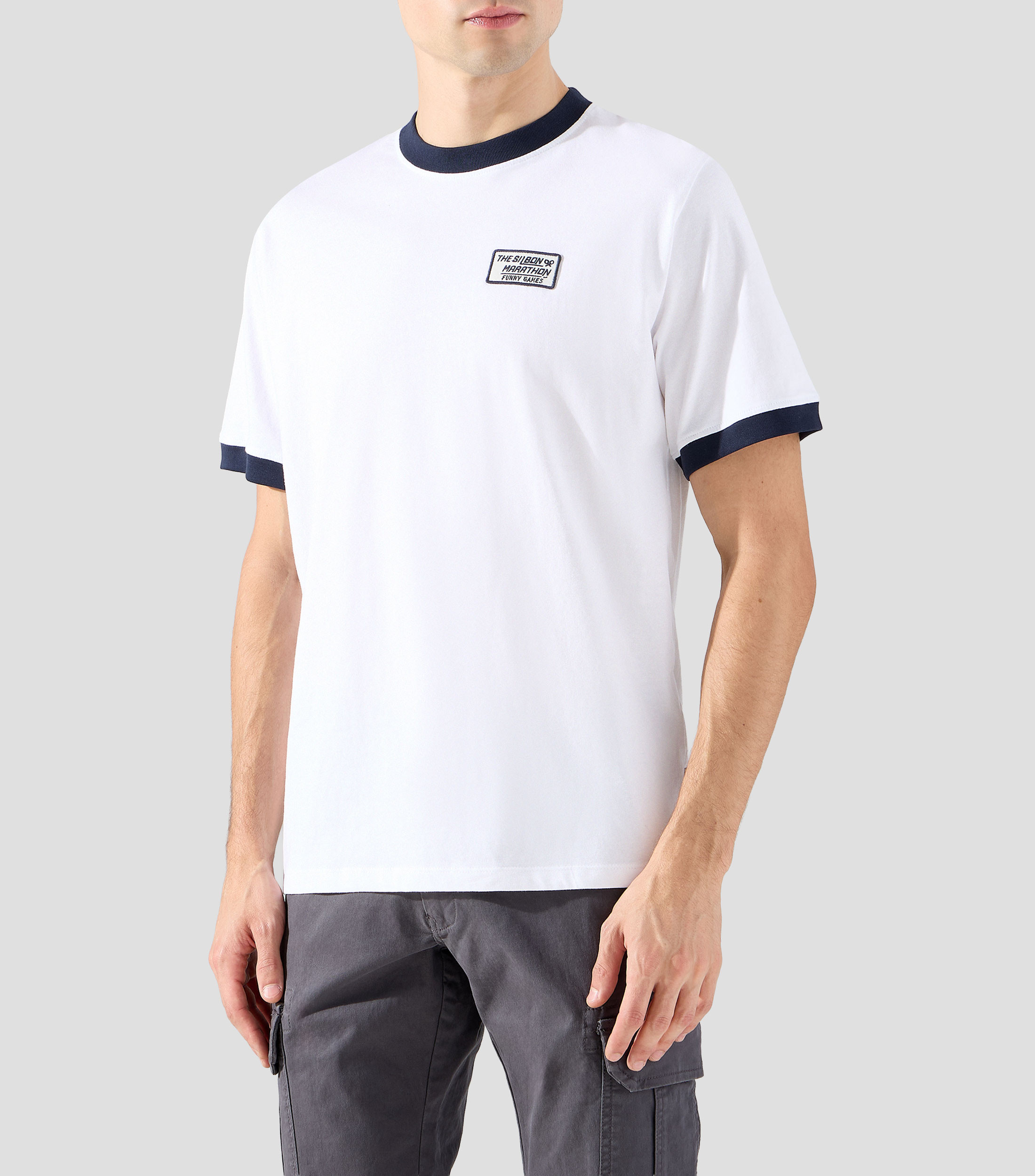 Playera cuello redondo manga corta lisa Hombre