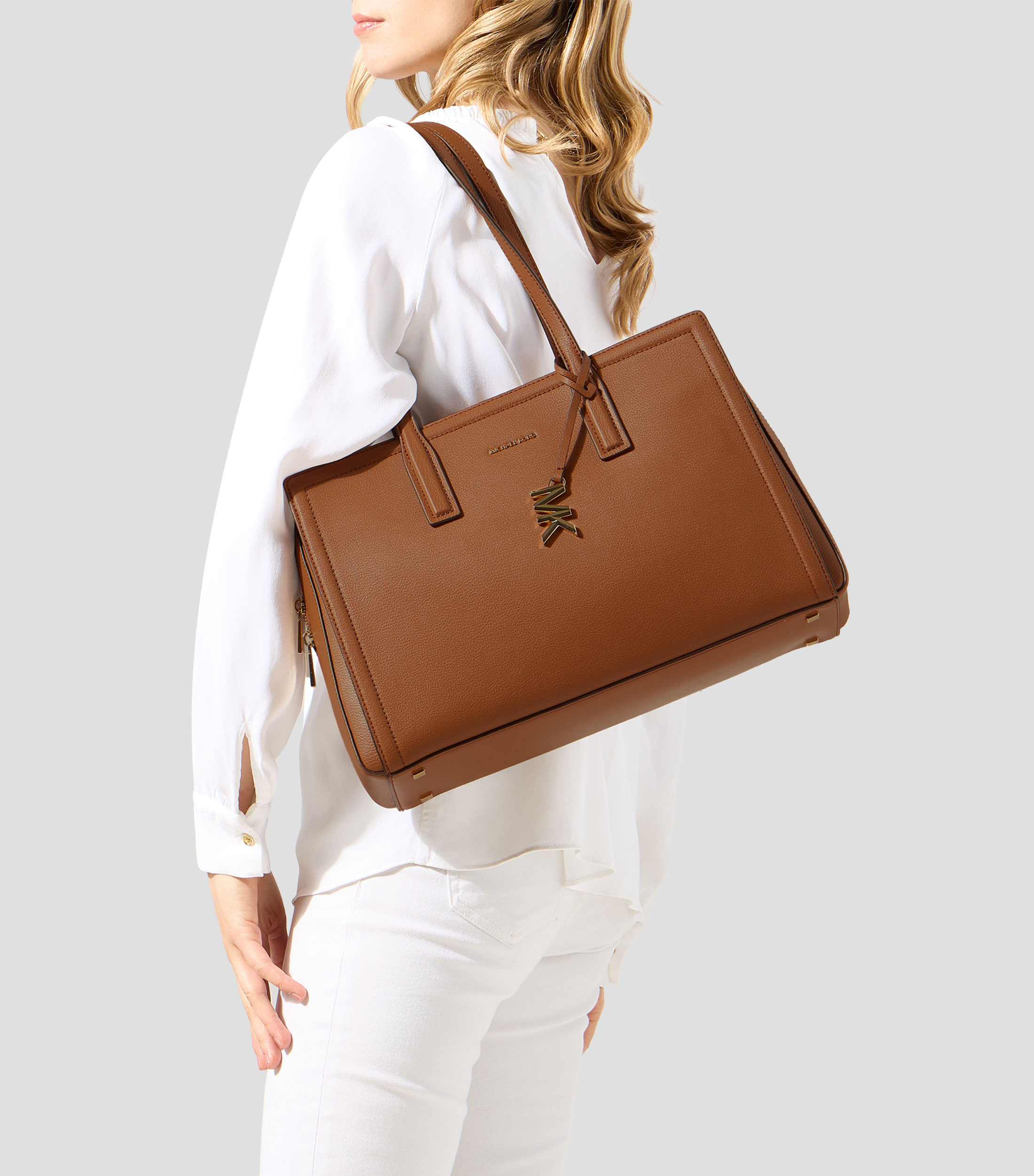 Bolsa tote en piel Laila lisa Mujer