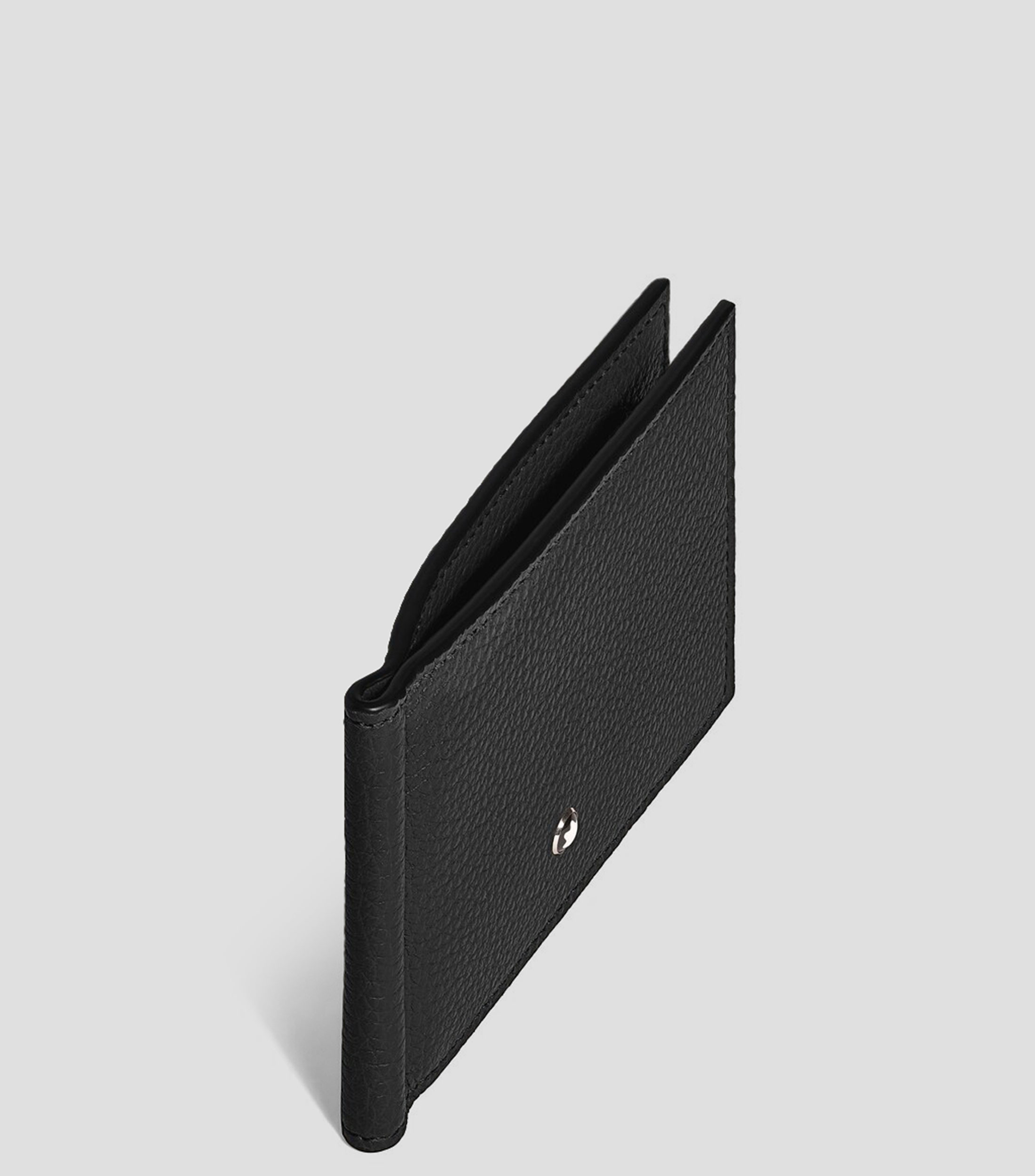 Cartera para 6 tarjetas con pinza para billetes de piel grain Hombre