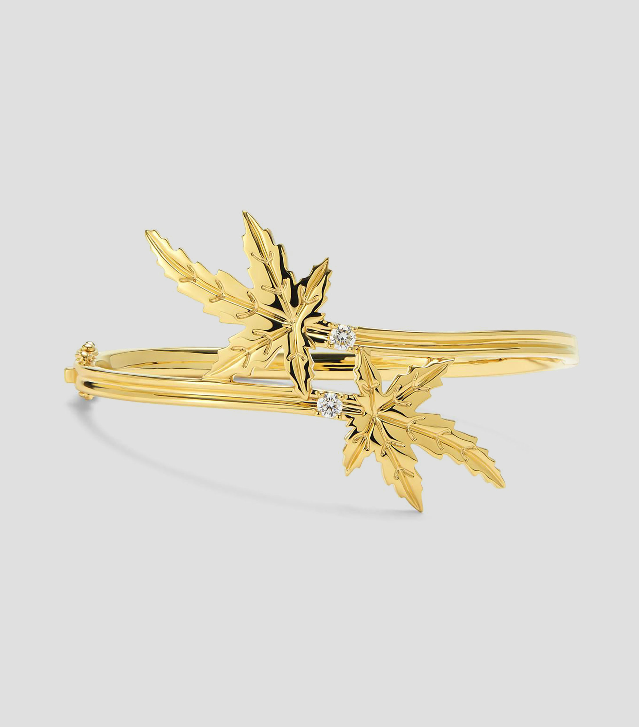 Pulsera en oro amarillo 18 kilates con diamantes Arce Mujer
